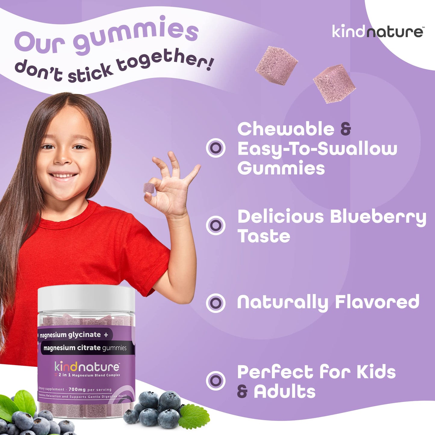 Detalle ingredientes gominolas Kind Nature pack doble