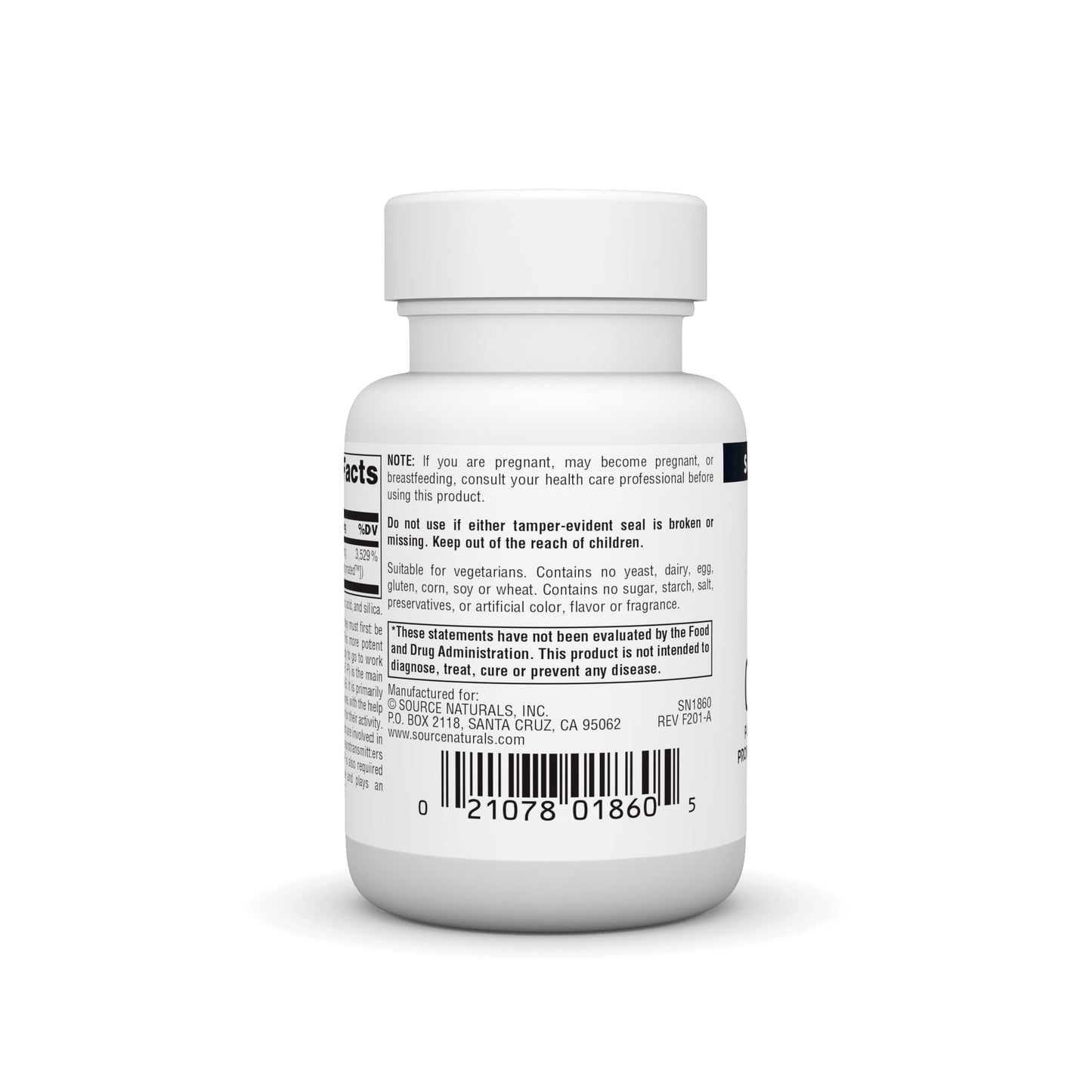 Detalle de ingredientes Source Naturals B-6 coenzimado