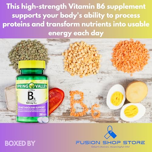 Detalle ingredientes vitamina B6 100mg Spring Valley Fusion Shop