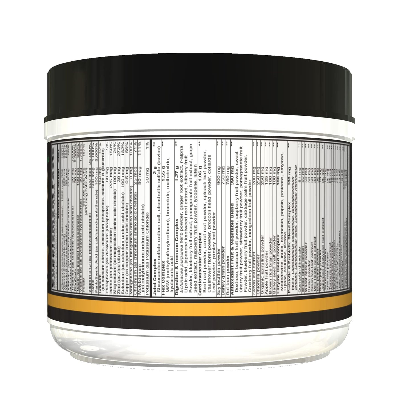 Detalle nutricional Orange Triad + Greens