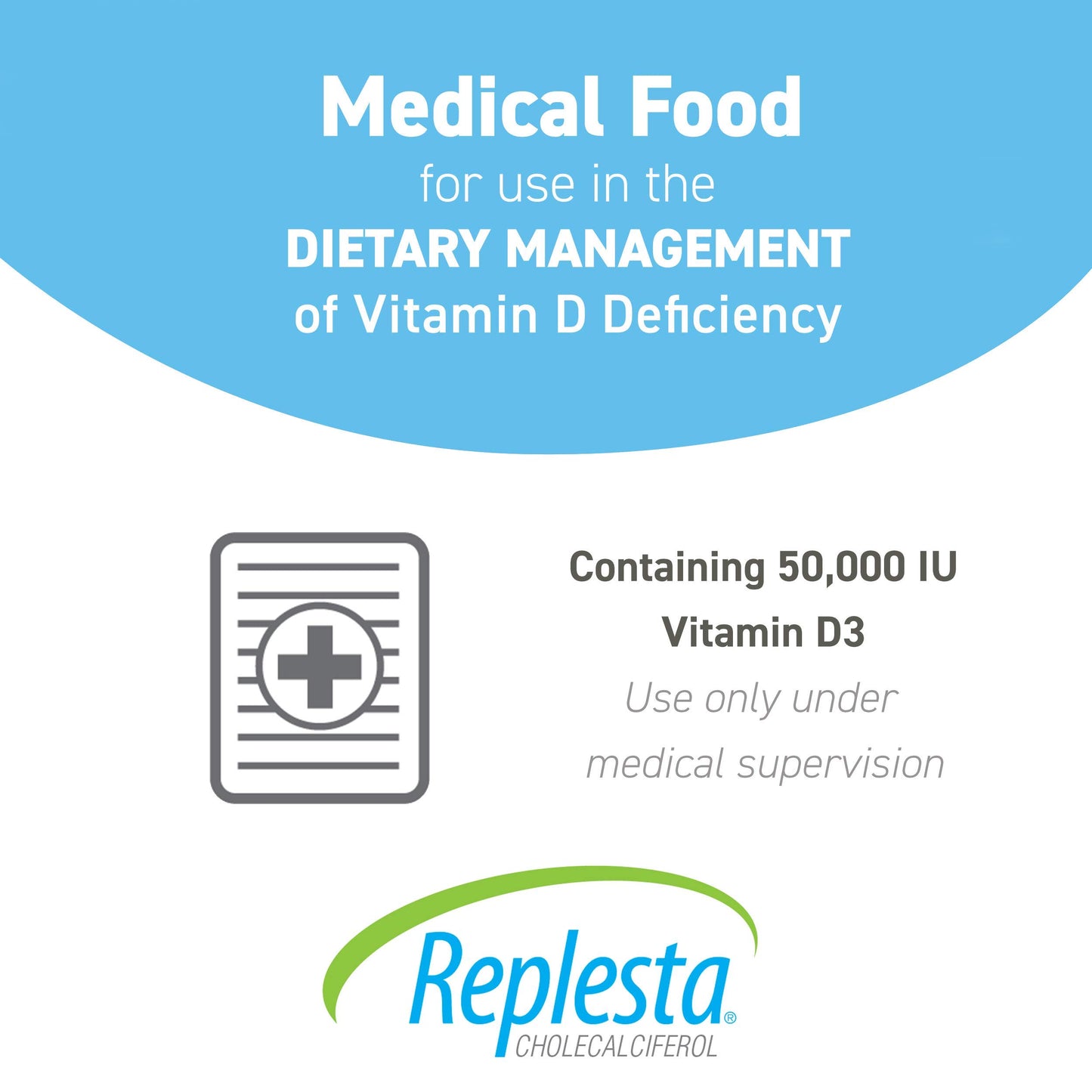 Detalle oblea masticable vitamina D3 Replesta 50,000 UI