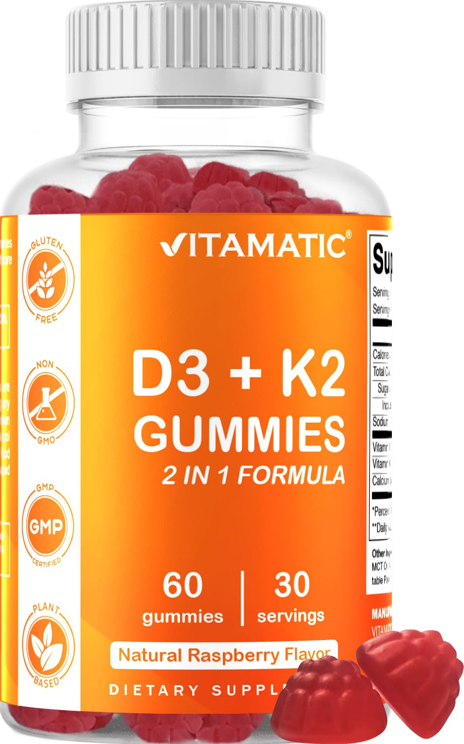 Detalle paquete gominolas vitamina d3 k2 Vitamatic 2 pack