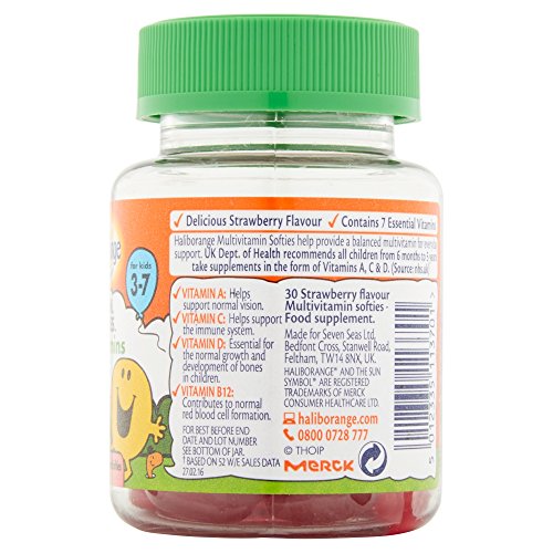 Detalle presentación Haliborange Mr. Men multivitamínico para niños