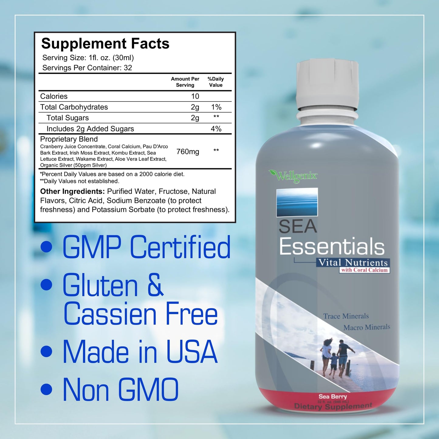 Detalle de producto suplemento Wellgenix Sea Essentials para salud