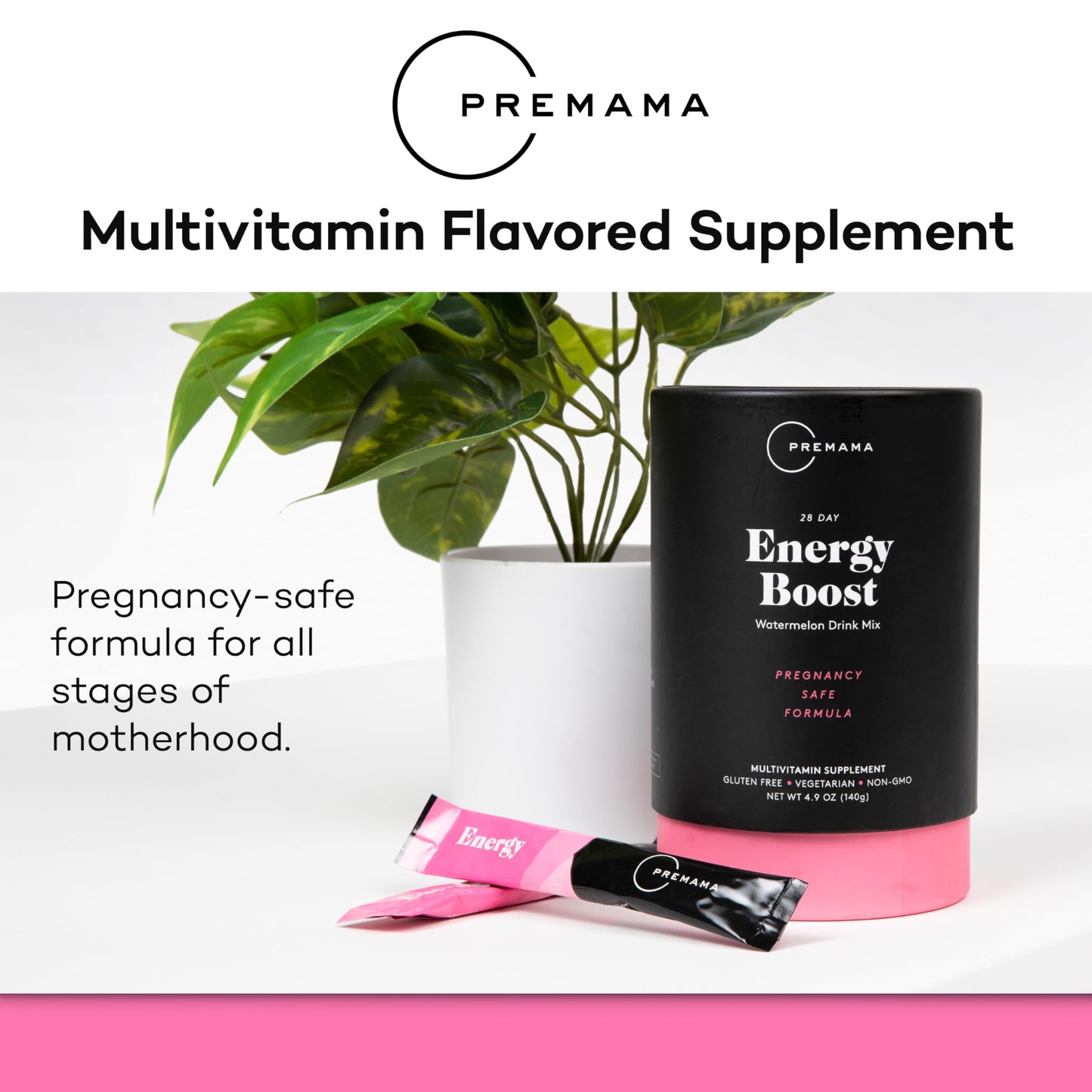 Detalle sobres Premama Energy Boost sin estimulantes