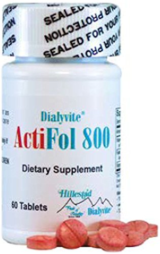 Detalle tabletas Dialyvite ActiFol 800 con folato activo