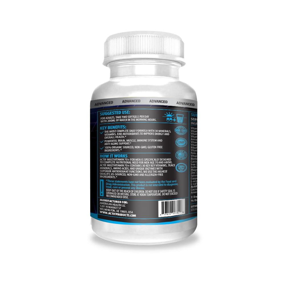 Información detallada de ACTIF Multivitamínico para hombres 70+