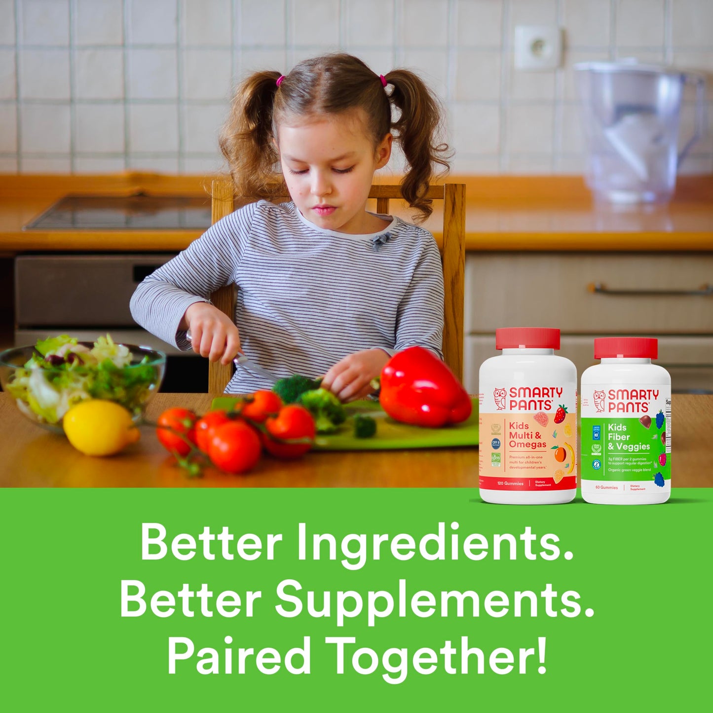 Detalles ingredientes multivitaminas SmartyPants para niños