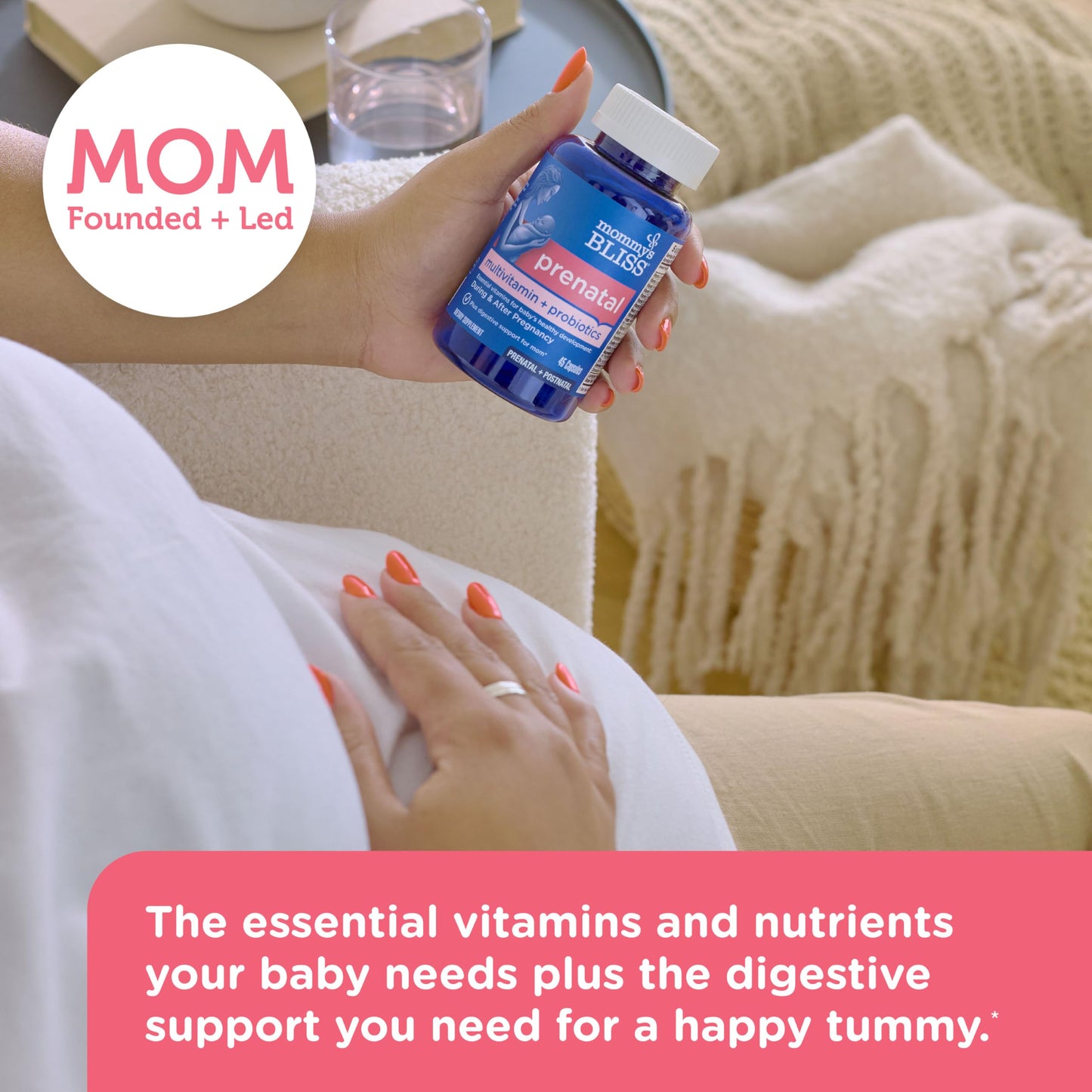 Detalles nutricionales multivitamínico prenatal Mommy's Bliss