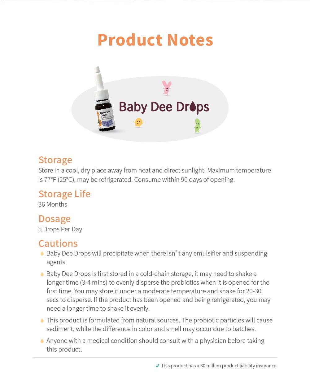 Detalles del producto gotas UNID BabyDee para bebés y todas edades
