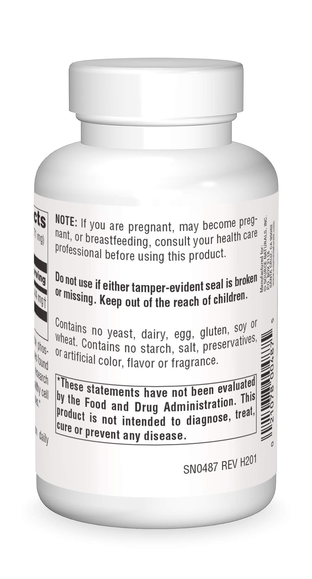 Detalles del suplemento Source Naturals Inositol