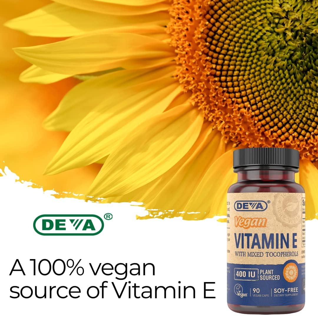 DEVA vitamina E vegana para antioxidante diario