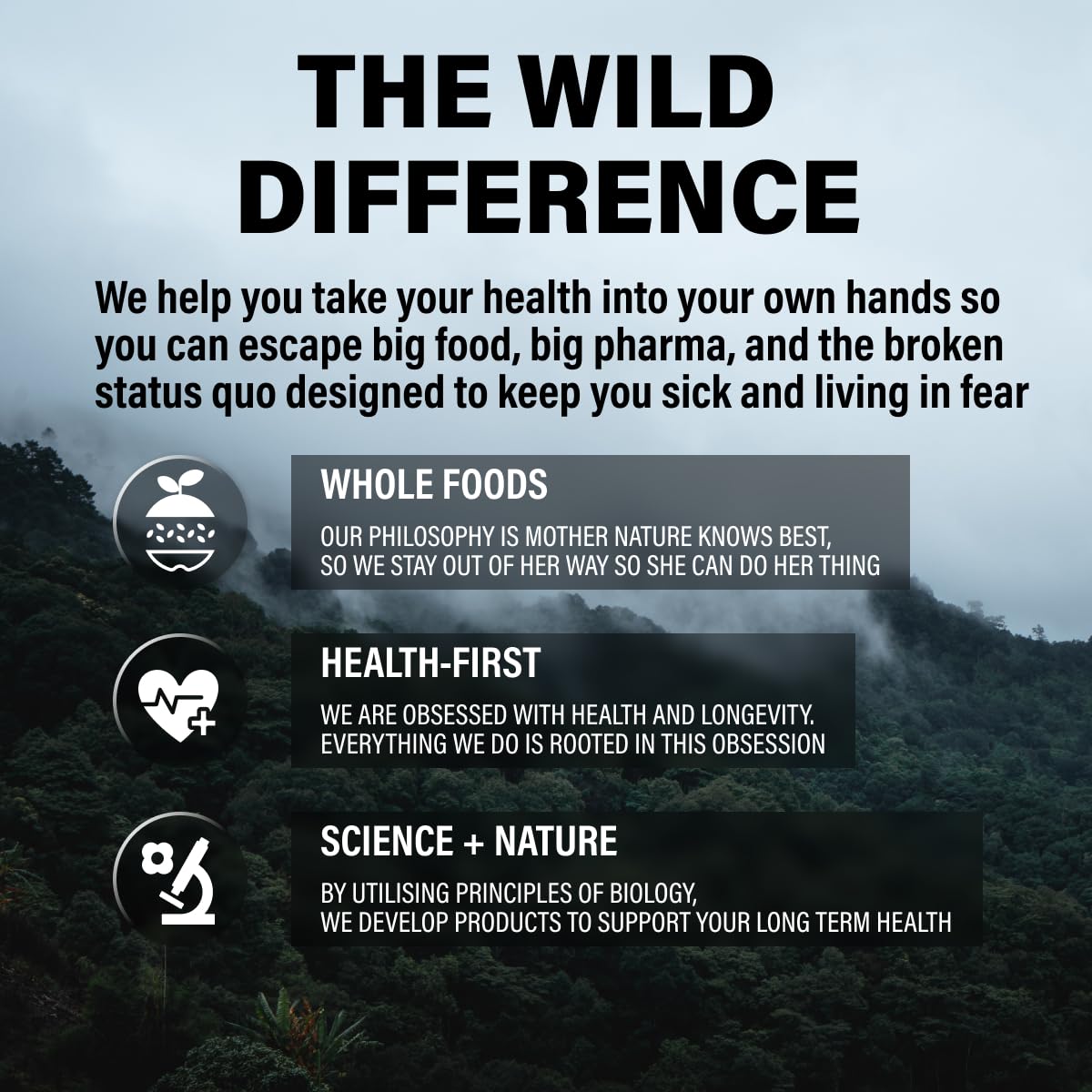 Diferencia de multivitamínico Wild Foods