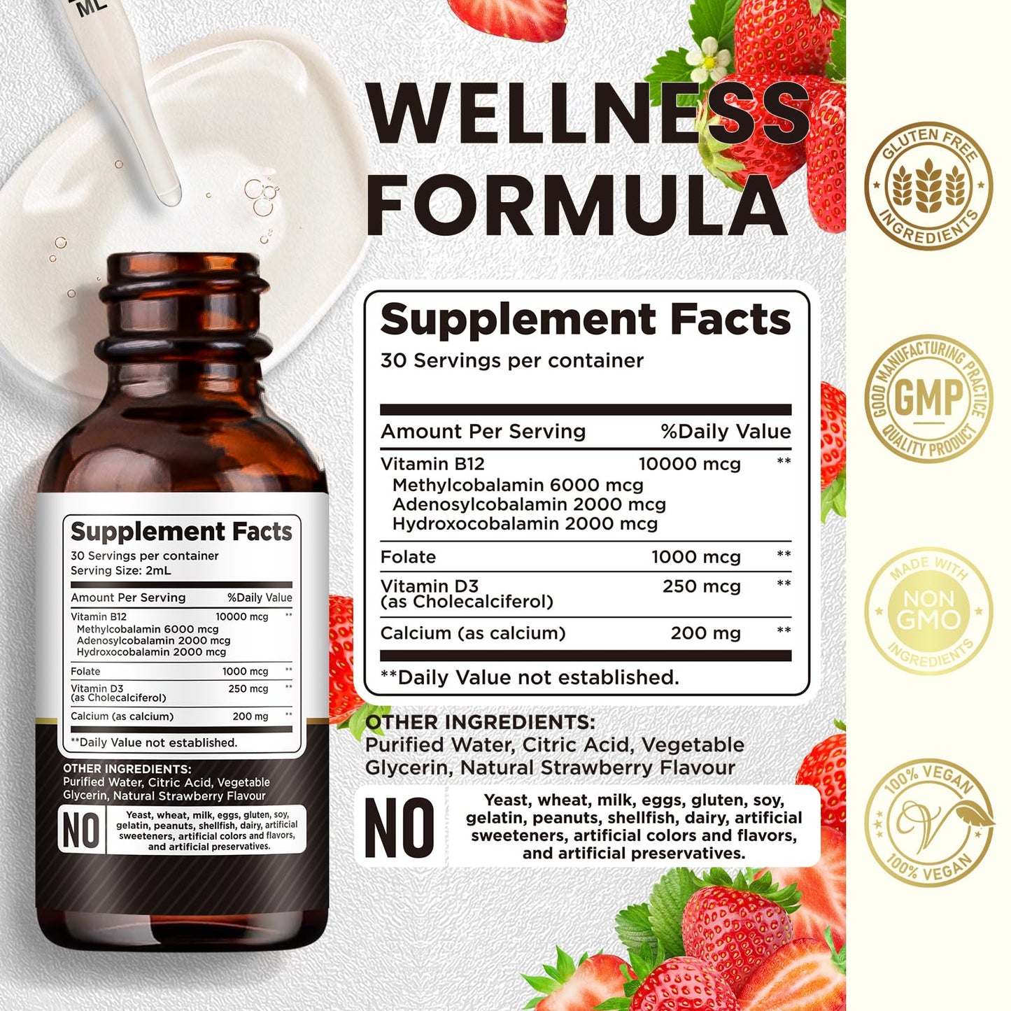 dilib vitamina b12 gotas sabor fresa vegano sublingual