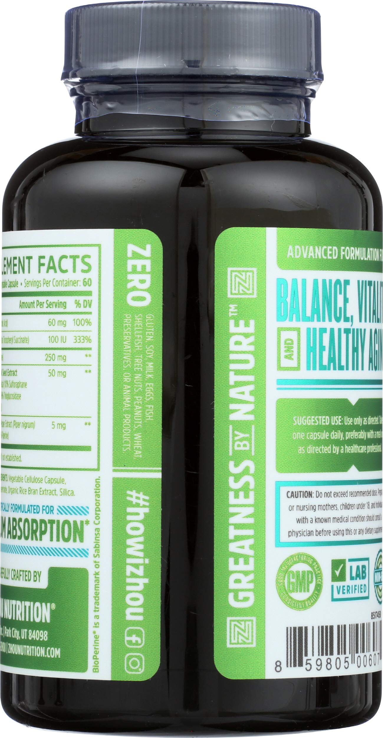 Botella Dim Active ZHOU NUTRITION vista desde arriba