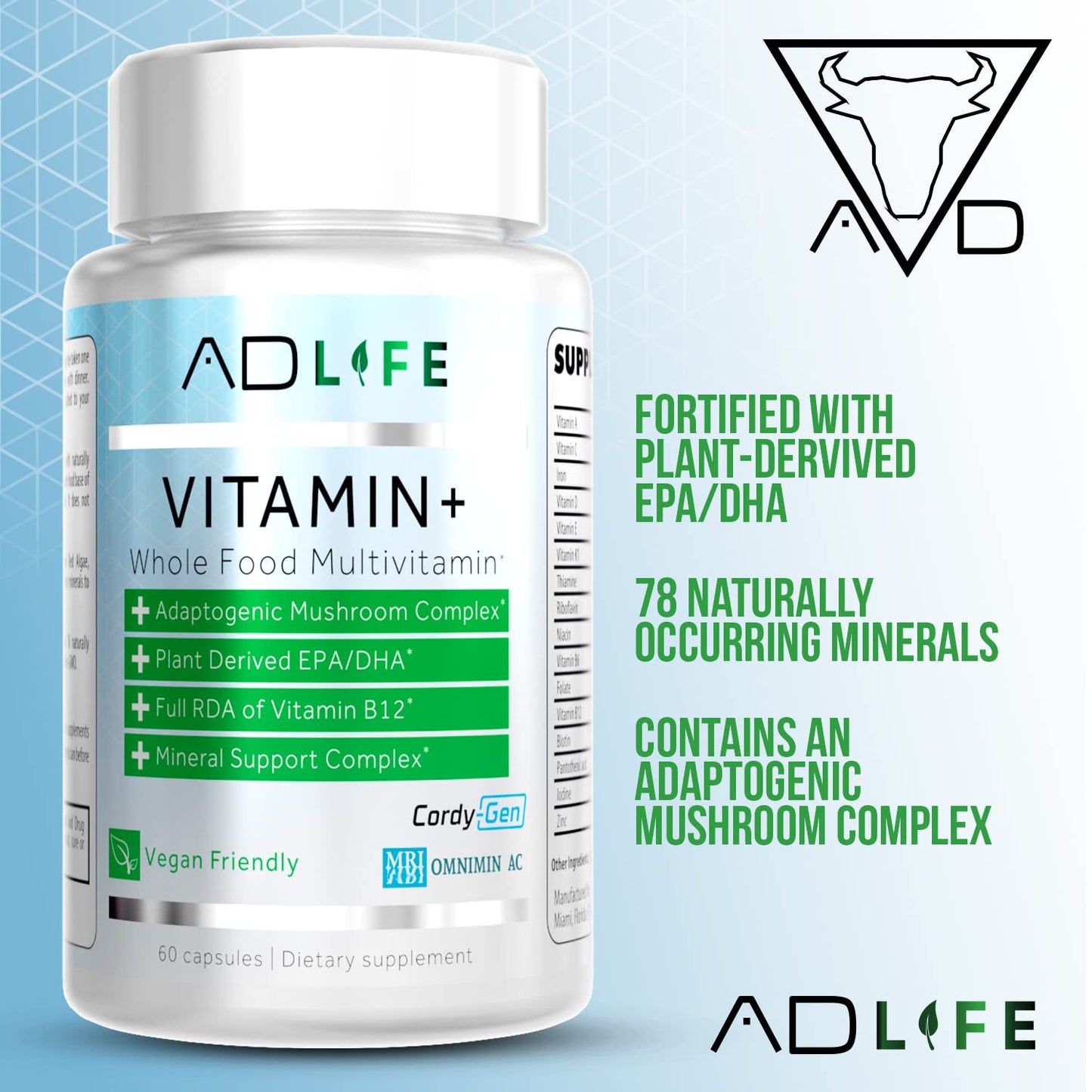 multivitamínico Vitamin+ diseño de botella moderna
