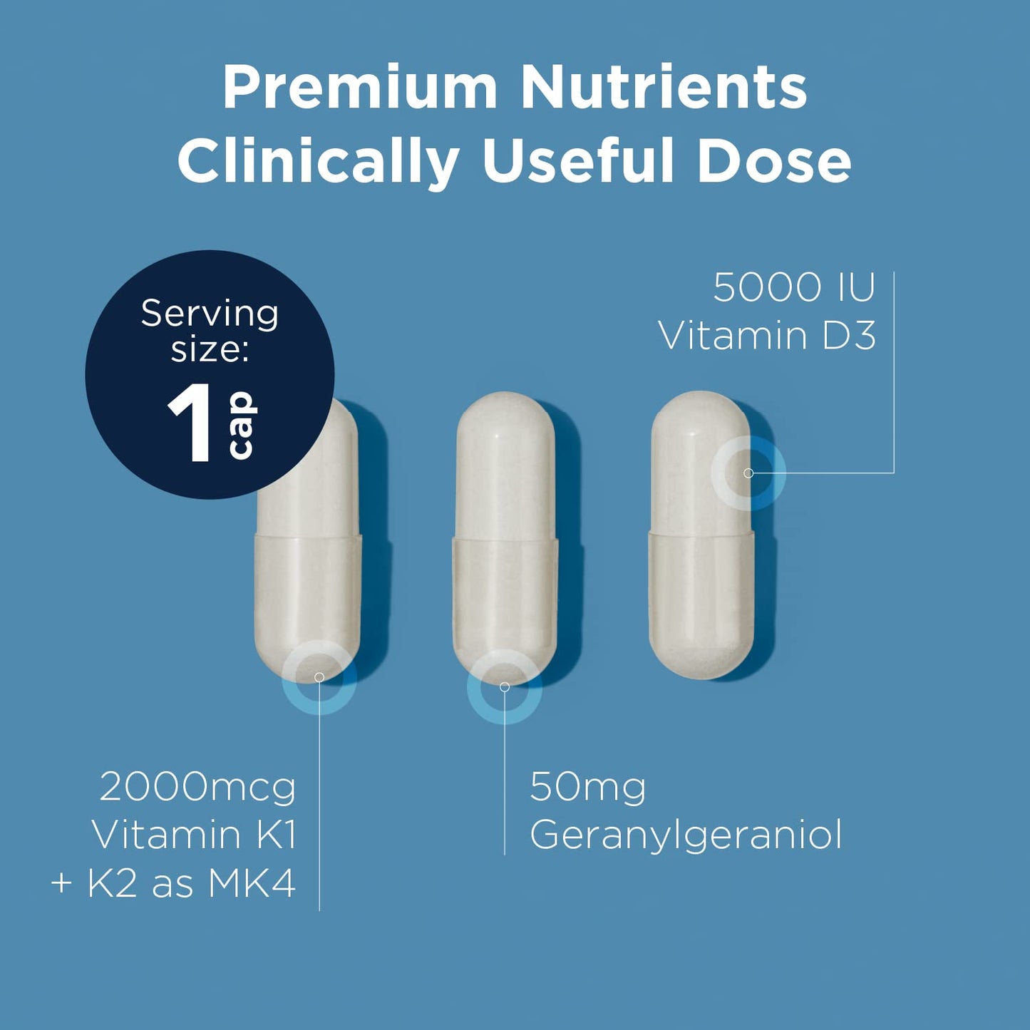 Frasco Vitamin D Supreme con vitamina K femenina Diseños Salud