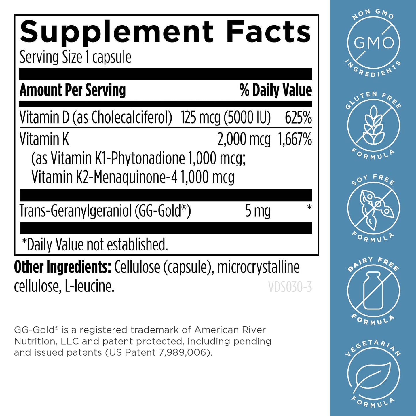 Vitaminas D y K y probiótico mujer para salud inmune