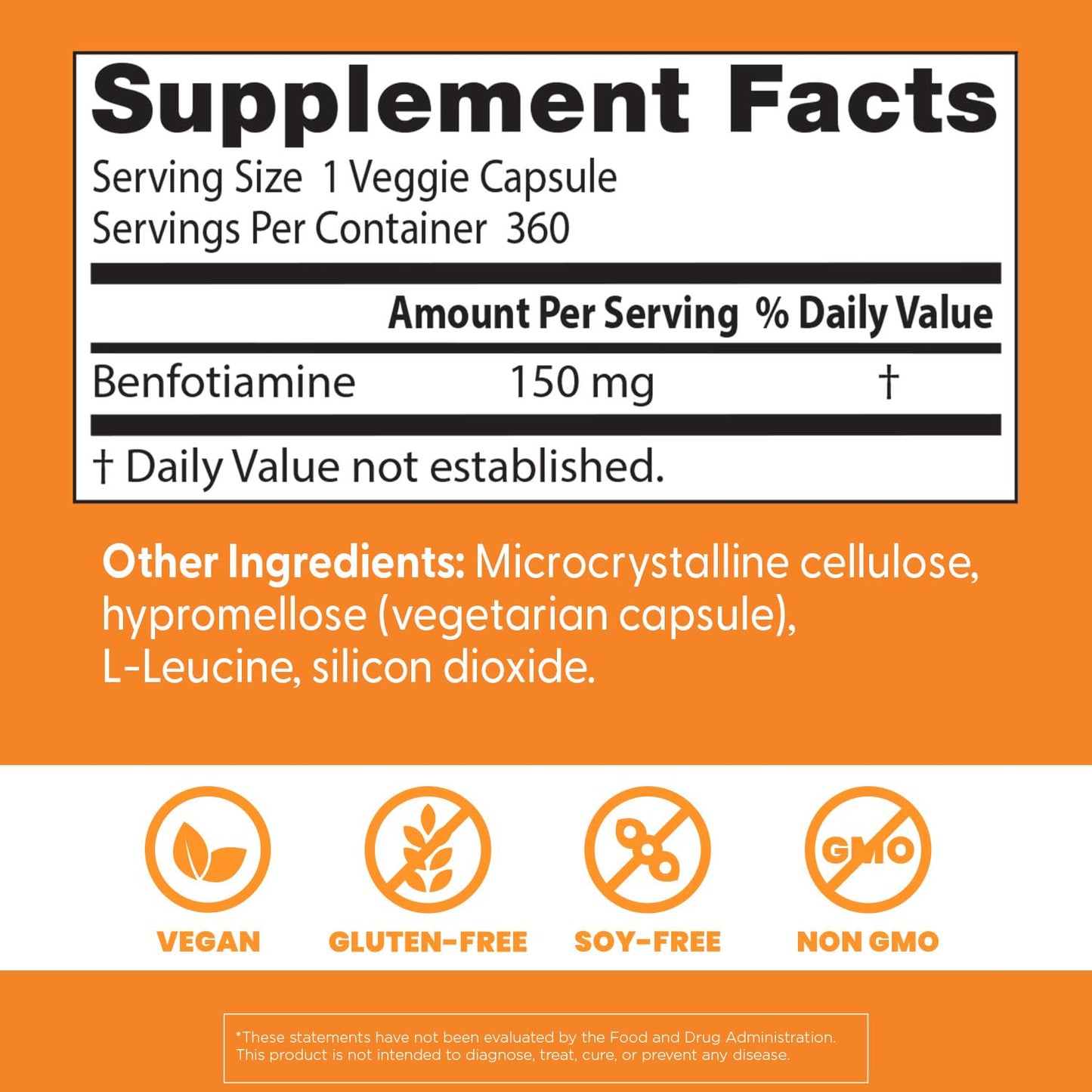 Frasco Doctor's Best Benfotiamina vista superior