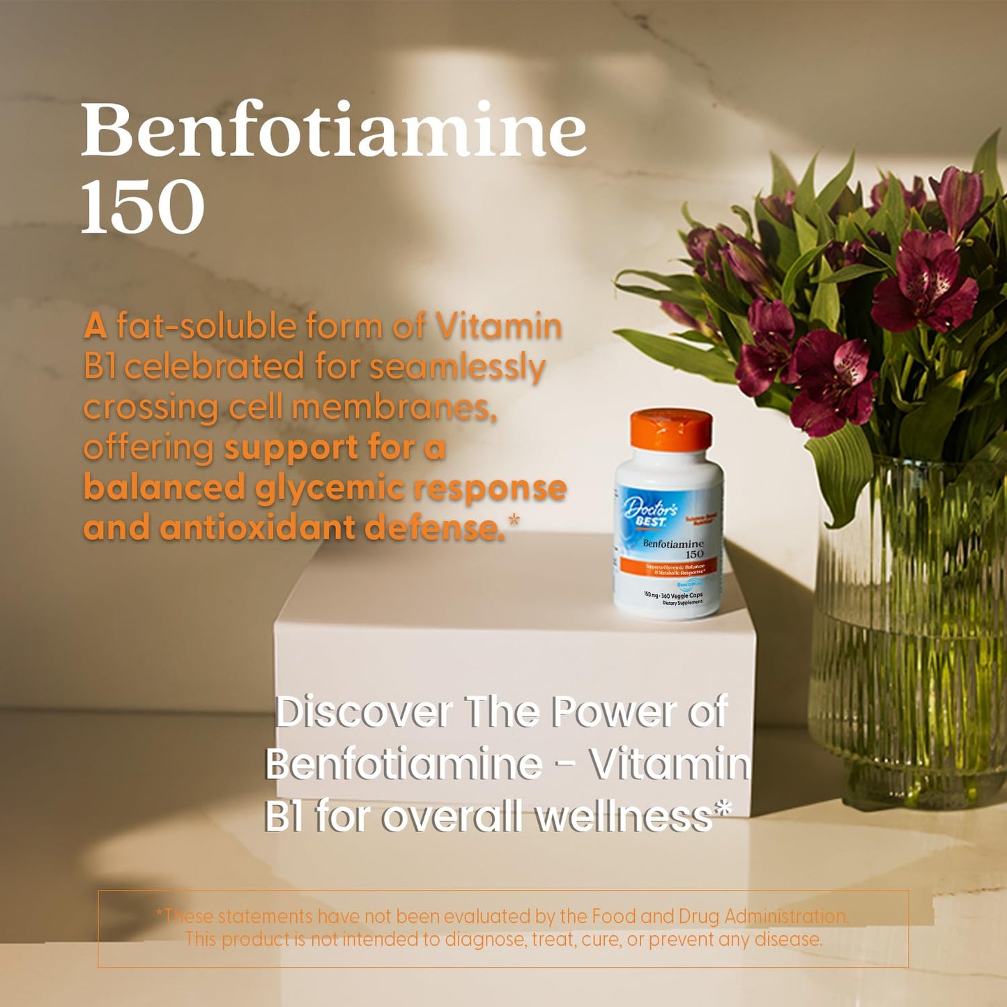Doctor's Best suplemento benfotiamina presentación completa