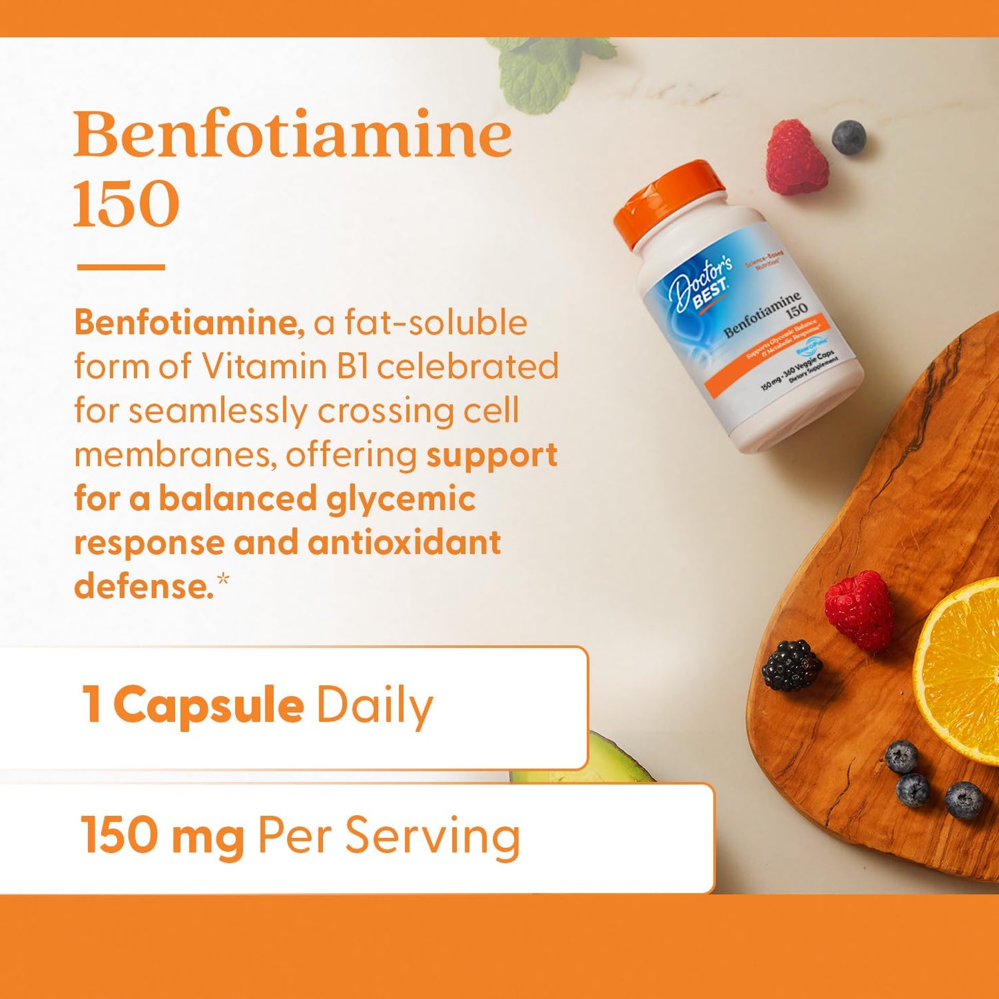 Imagen suplemento benfotiamina Doctor's Best 150mg