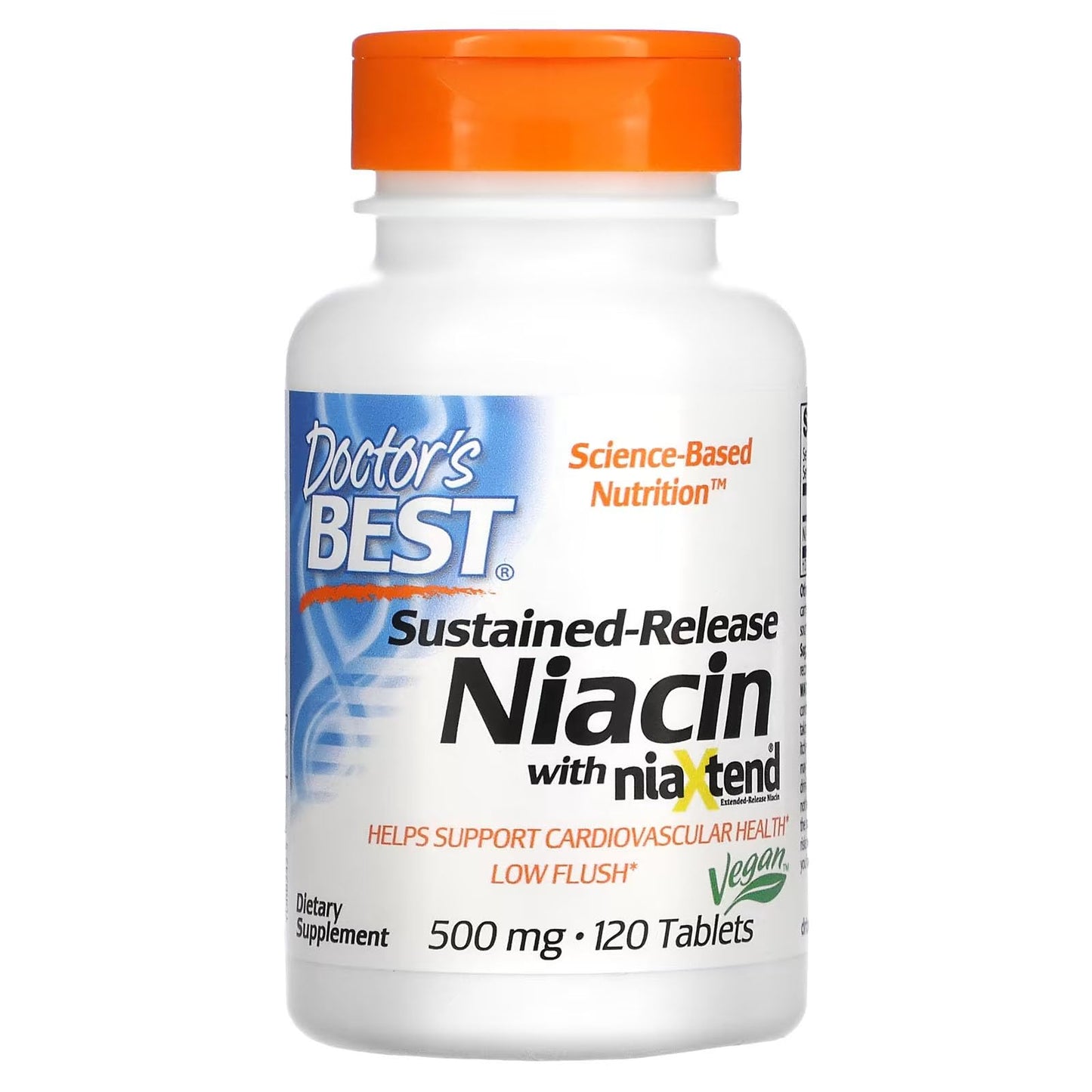 Doctors Best Niacina 120 tabletas liberación prolongada con salud cardíaca