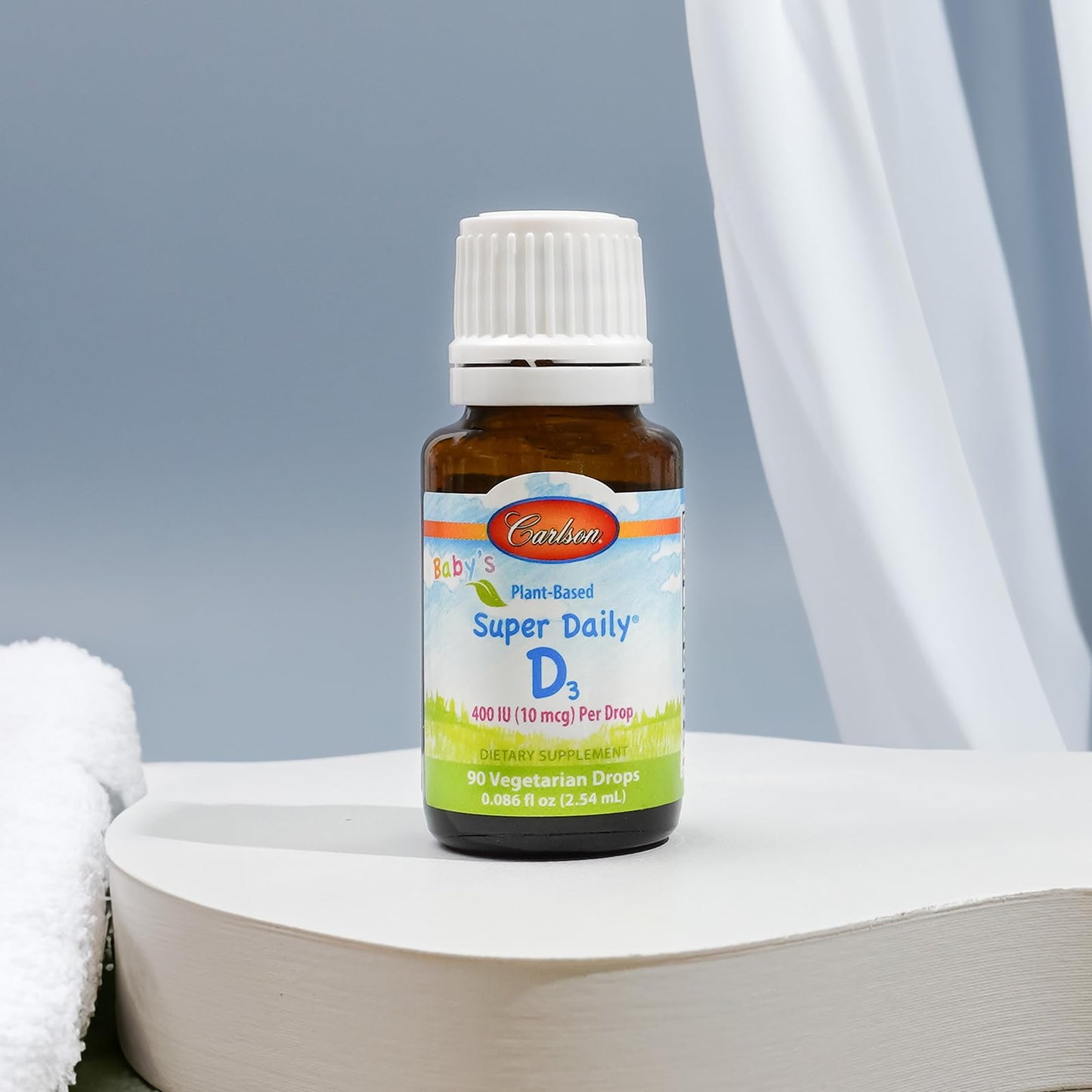 Dosis diaria recomendada vitamina D3 para bebés Carlson