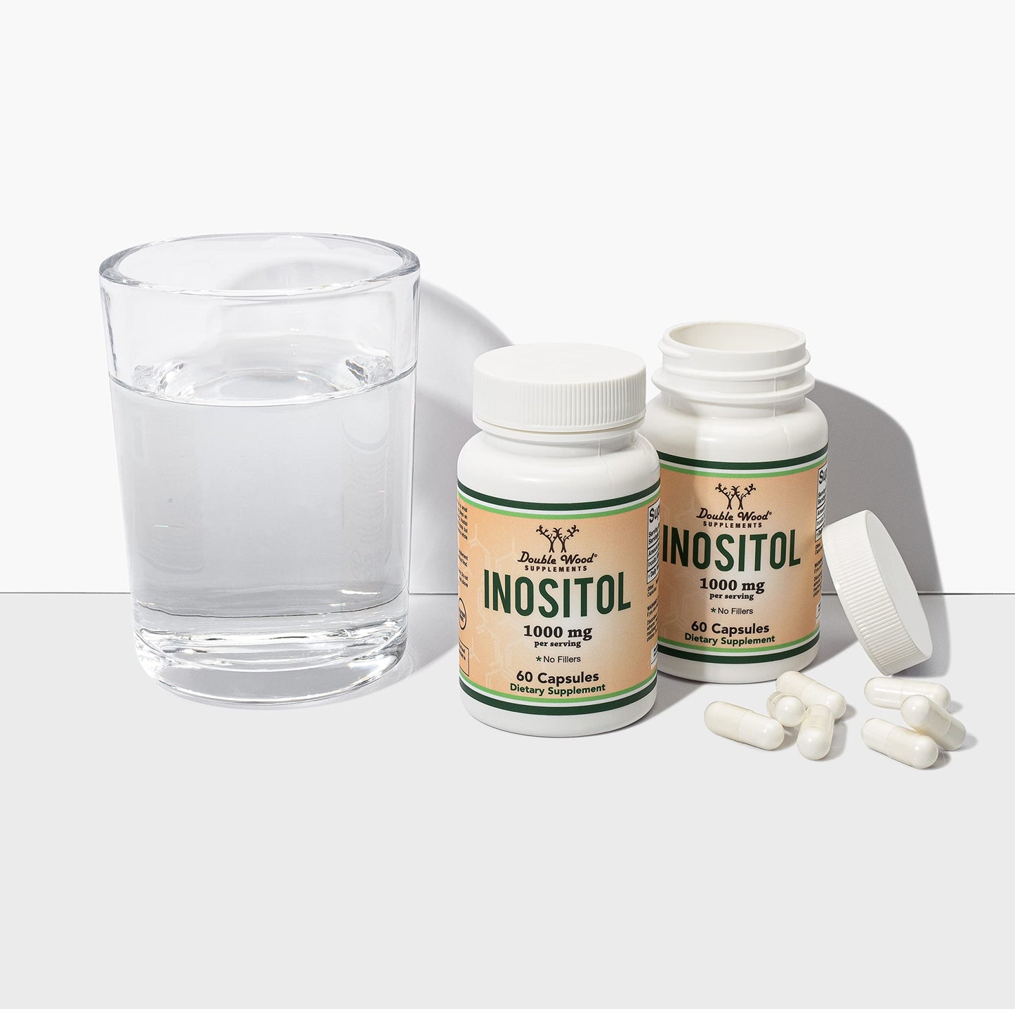 Double Wood inositol cápsulas caja y cápsulas