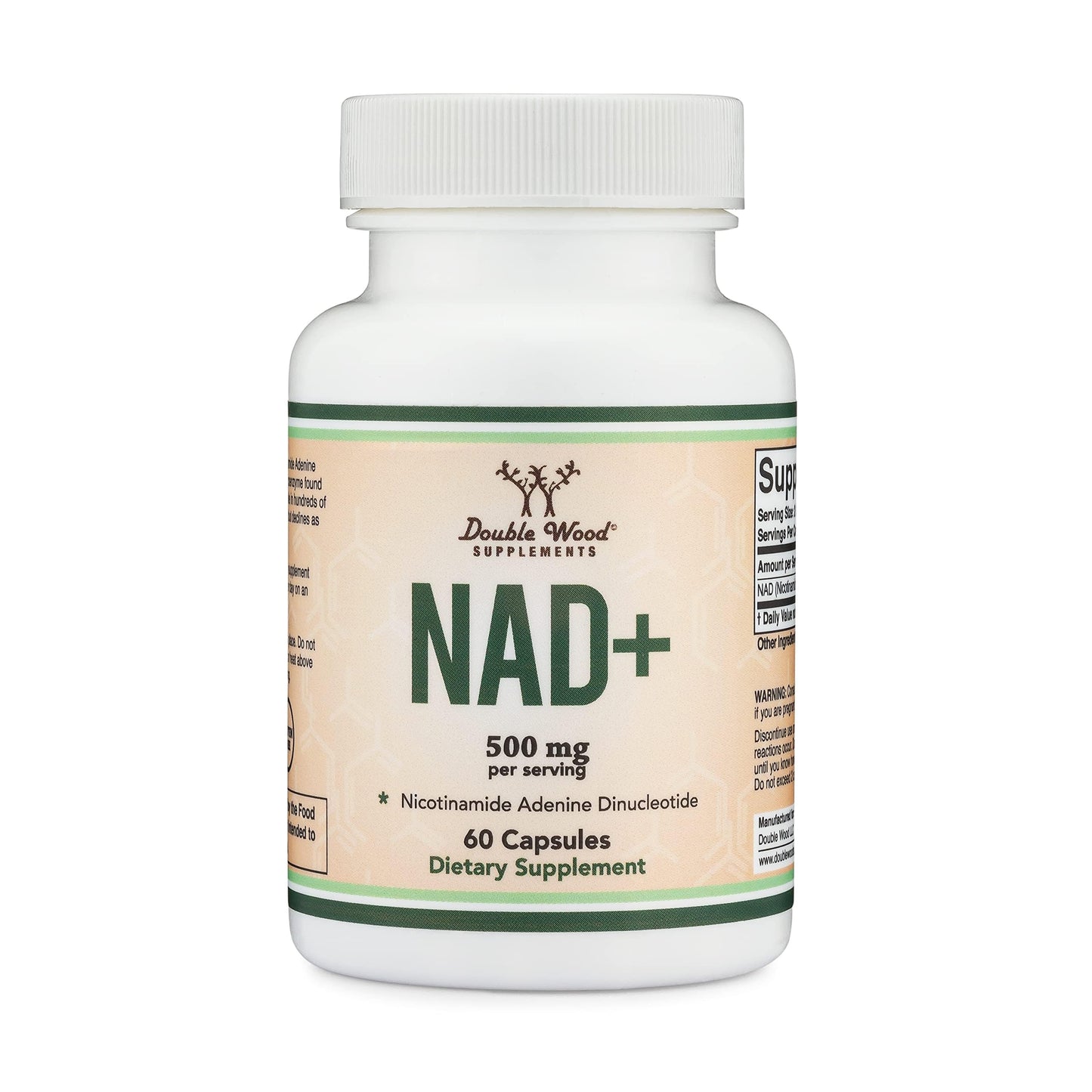 Double Wood NAD suplemento vegano sin OGM 60 cápsulas