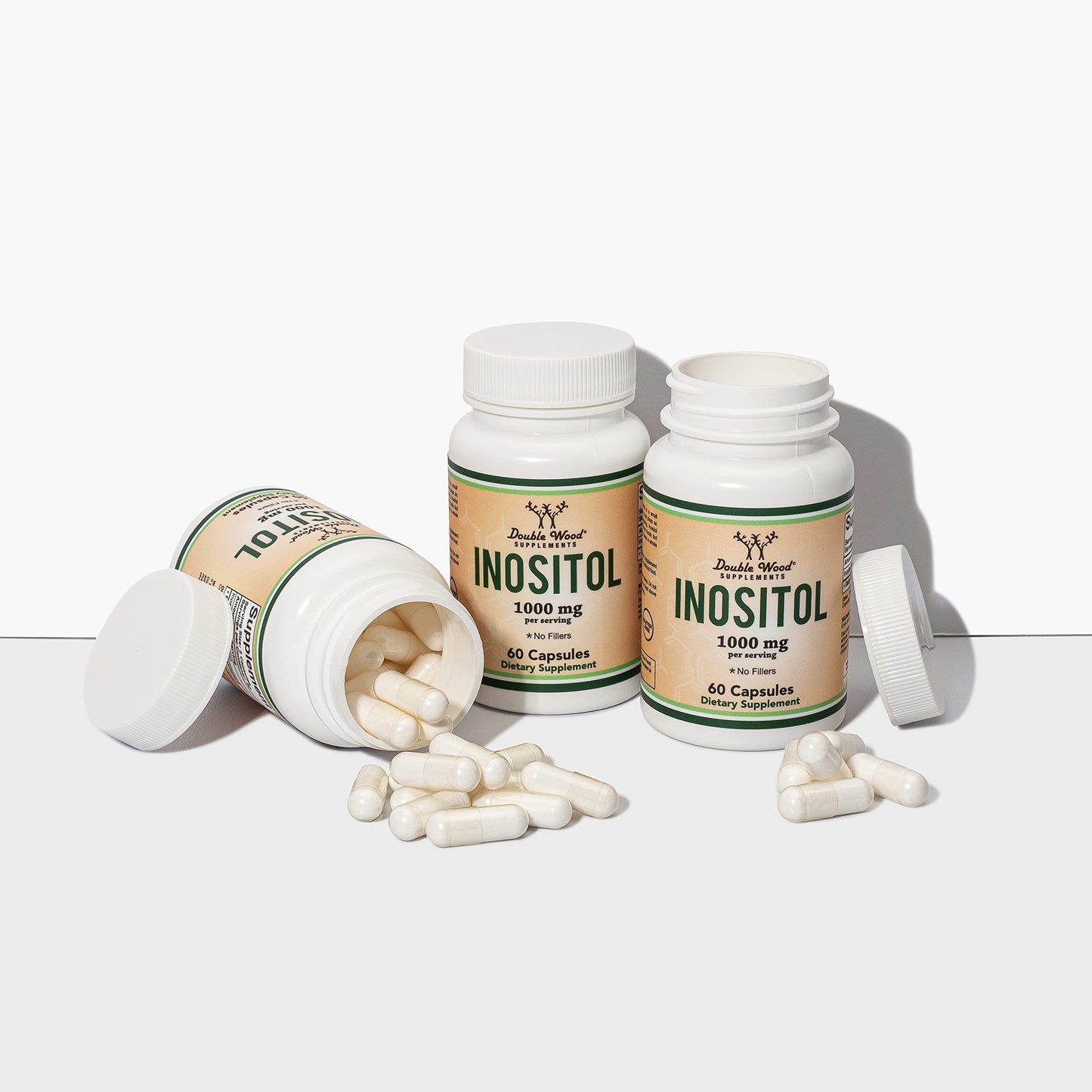 Double Wood suplemento vegano cápsulas inositol lateral