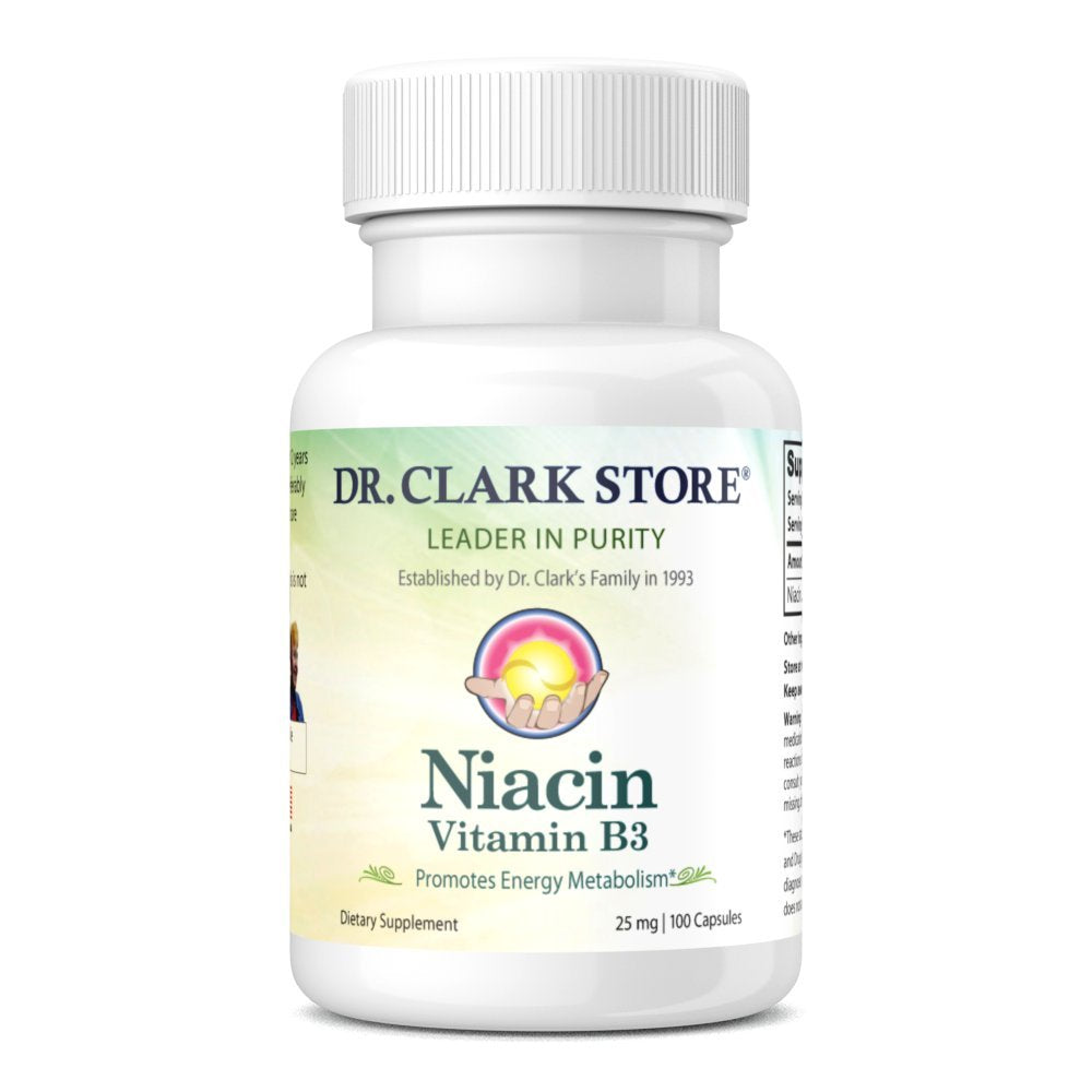 Dr Clark suplemento niacina 25mg cápsulas gelatina caja