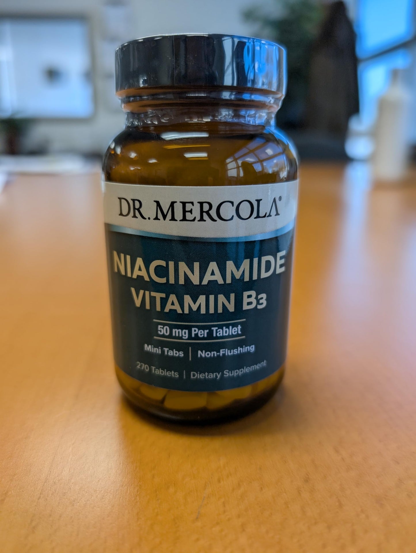Dr Mercola niacinamida B3 suplemento metabólico 270 tabletas
