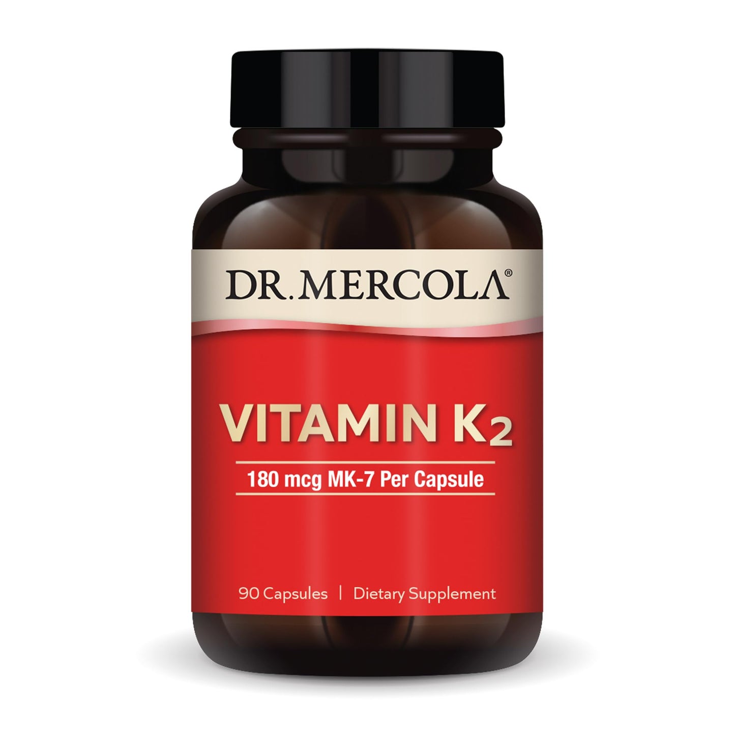 Dr Mercola vitamina K2 MenaQ7 180 mcg 90 cápsulas envase