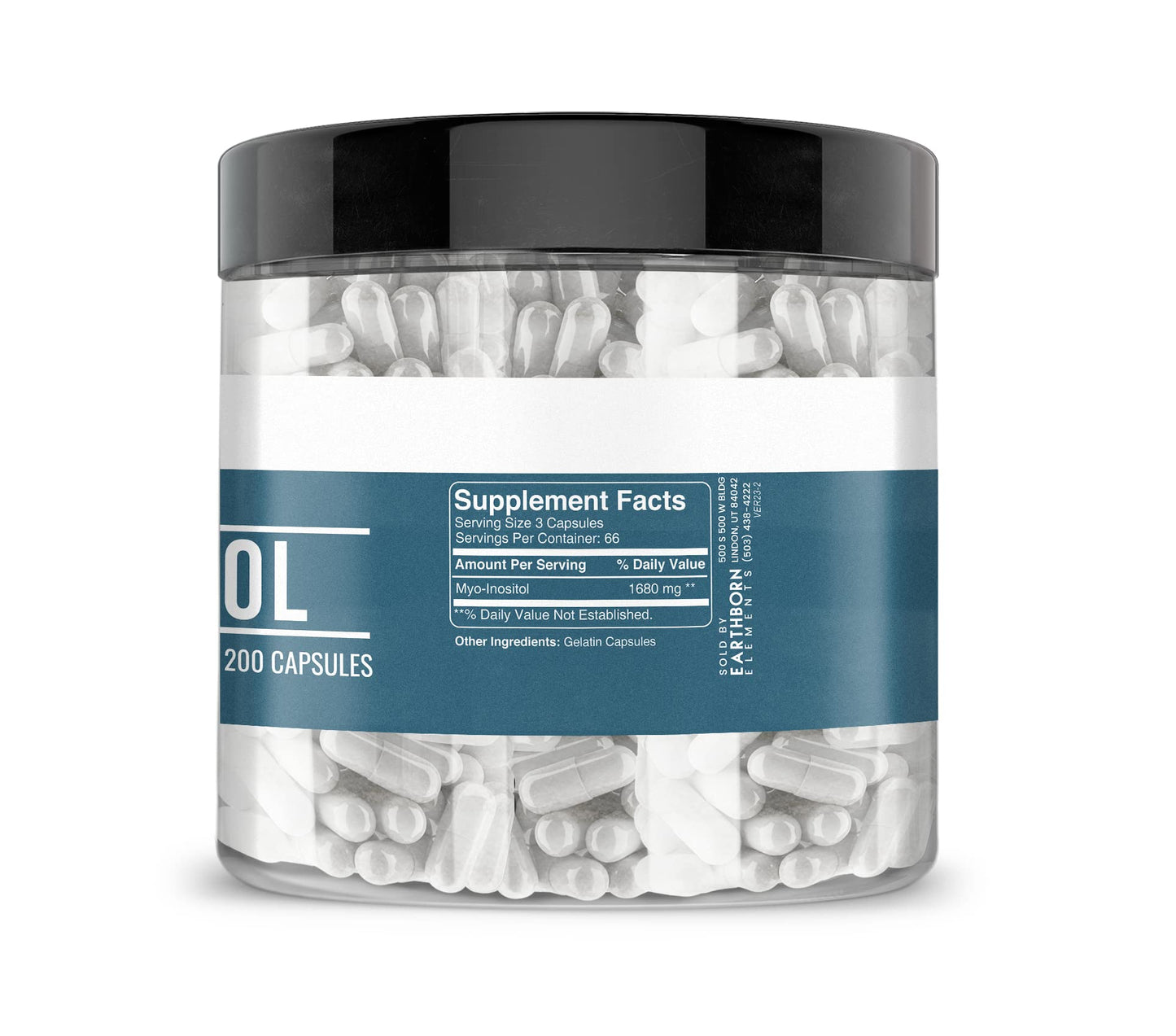 Earthborn Elements Inositol cápsulas imagen detalle producto
