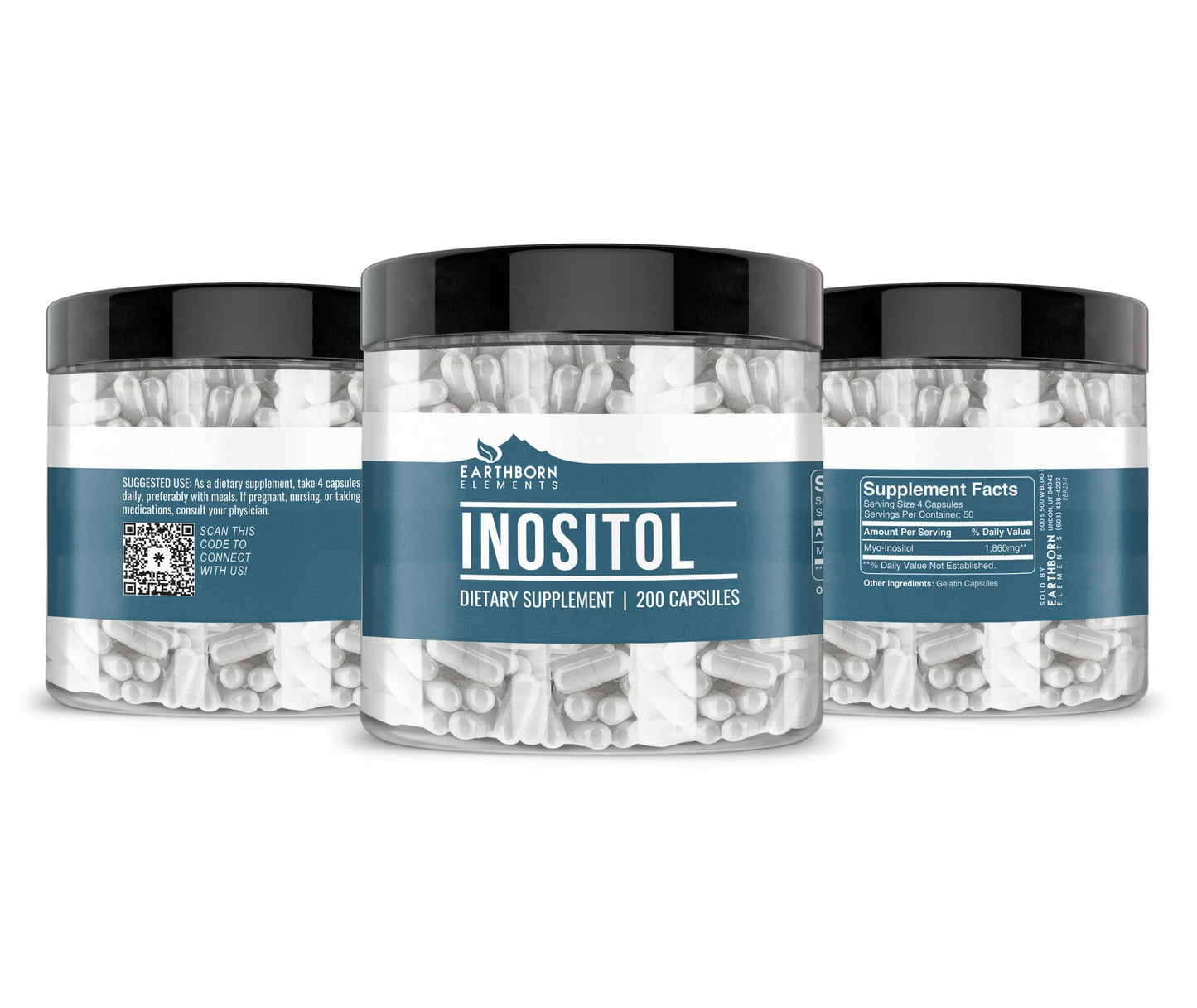 Earthborn Elements Inositol cápsulas uso diario salud