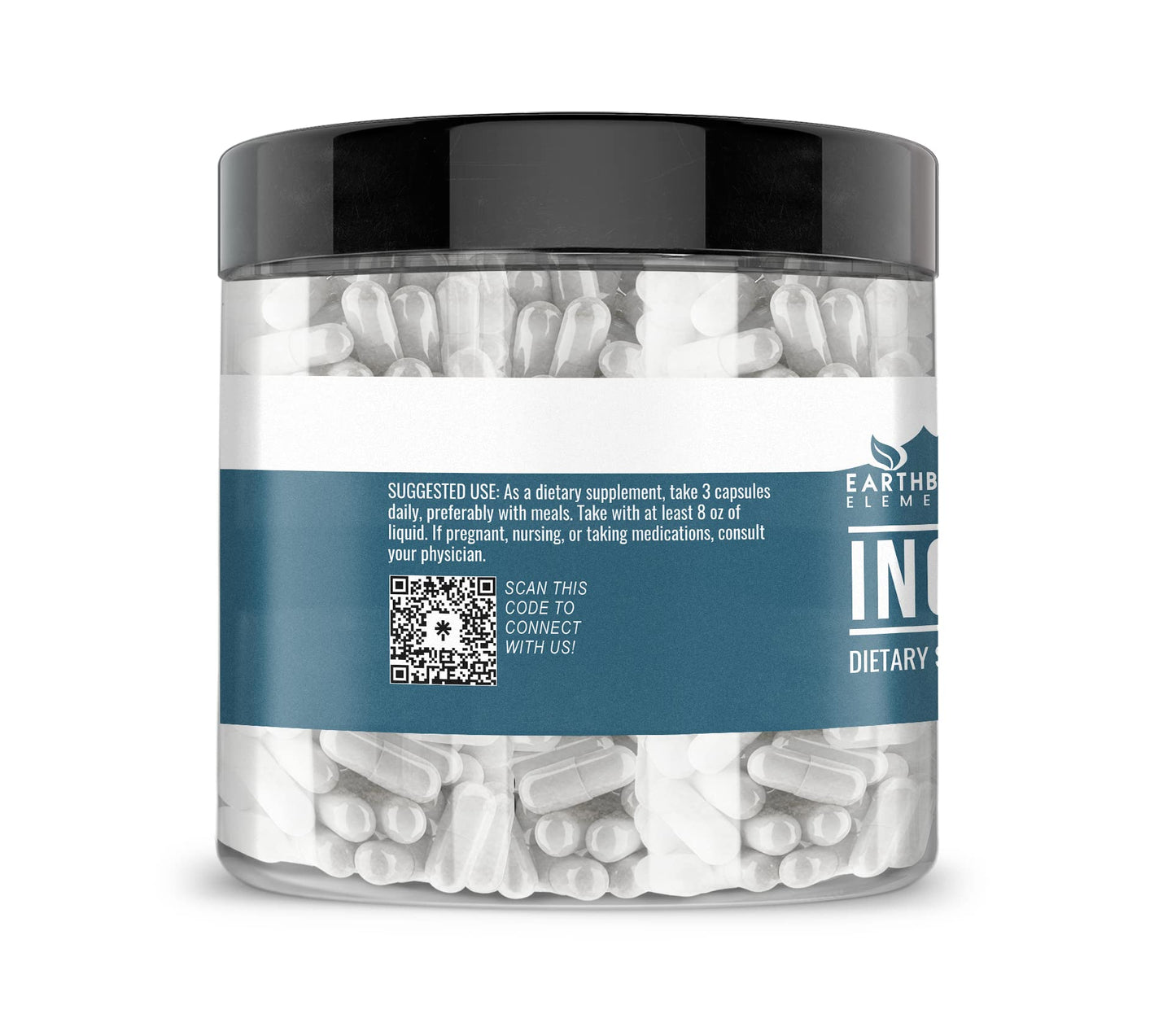Earthborn Elements Inositol cápsulas vista lateral botella