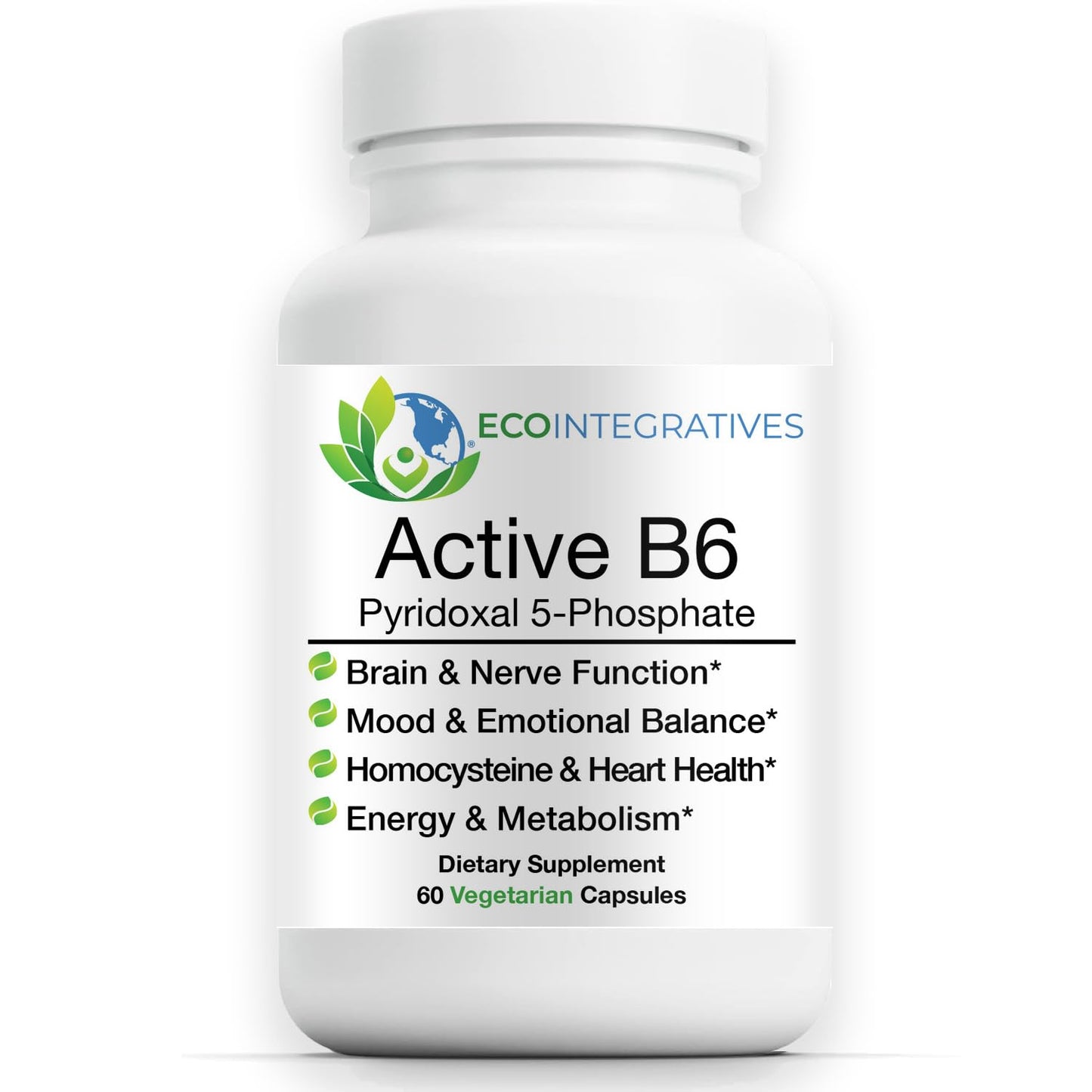 EcoIntegratives B6 activo piridoxal 33.8mg 60 cápsulas.