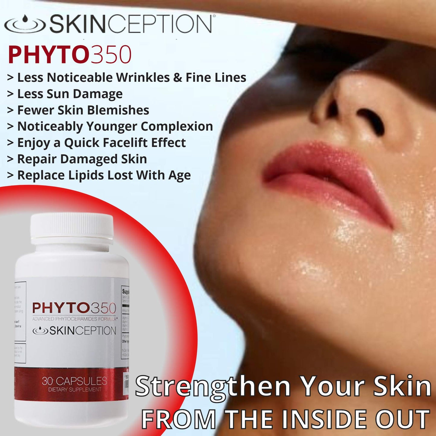 Efecto de rejuvenecimiento de la piel con Phyto350