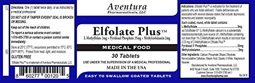 Detalle frontal tabletas ELFOLATE Plus 3mg empacado