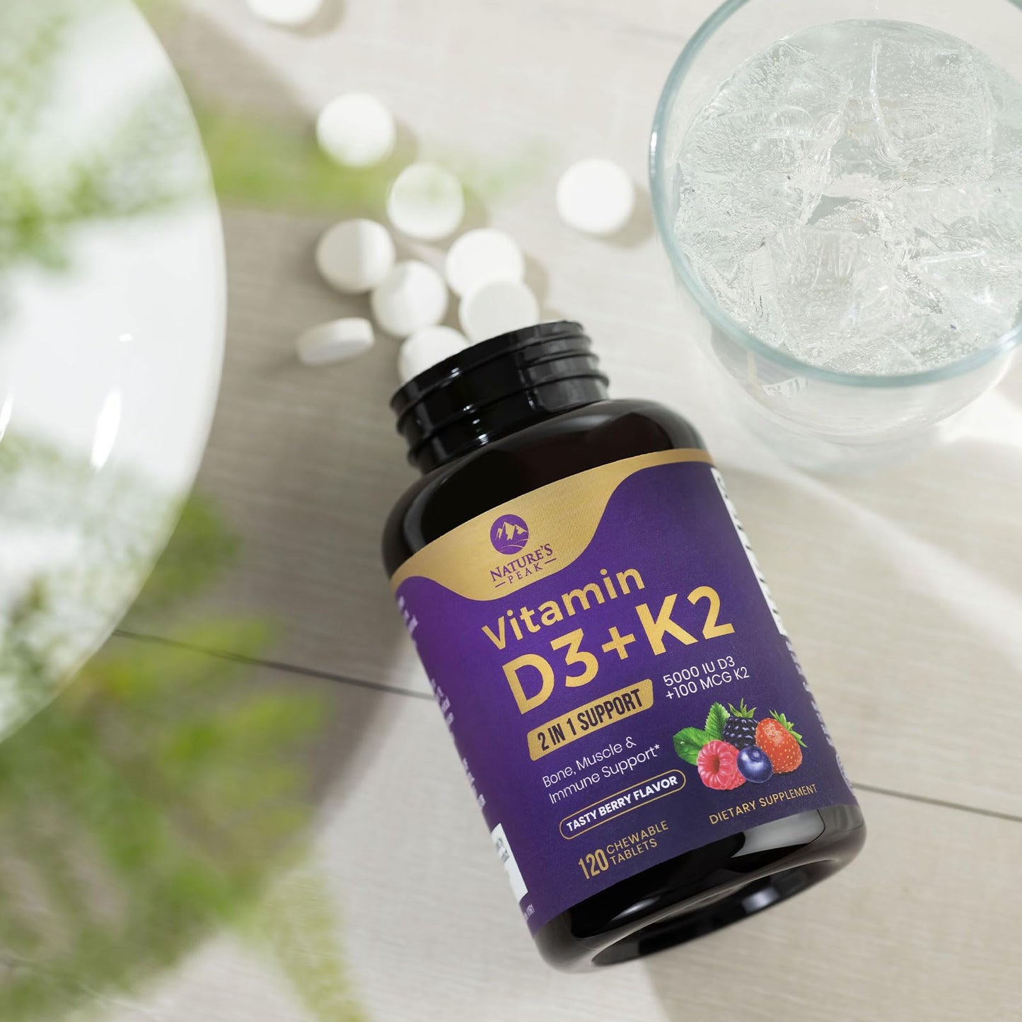 Embalaje completo vitaminas d3 k2 natures peak