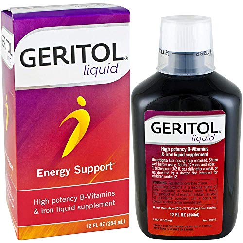 Embalaje Geritol vitaminas B líquido 4 botellas 48 onzas
