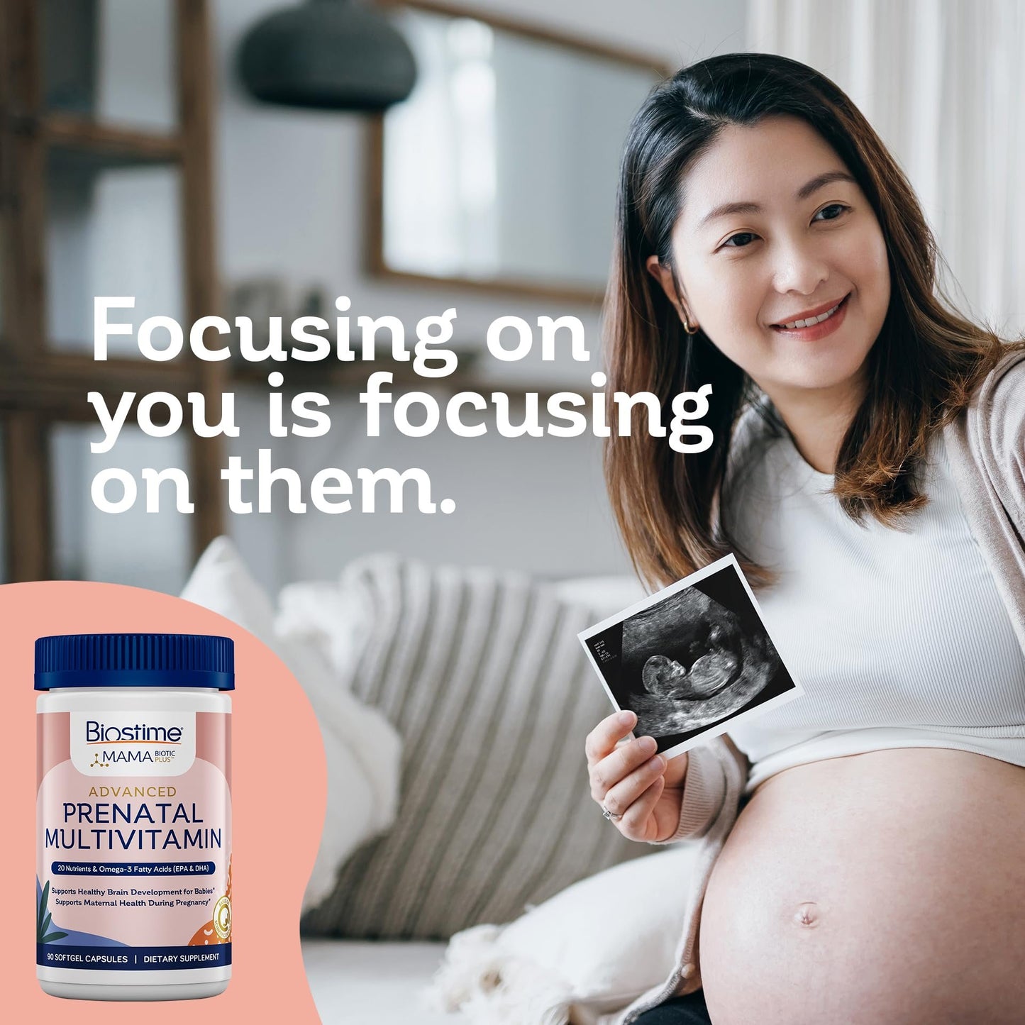 Embalaje del multivitamínico prenatal Biostime para embarazadas