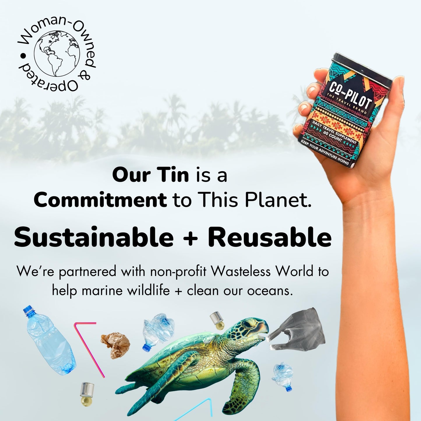 Suplemento con embalaje reutilizable y compromiso ambiental