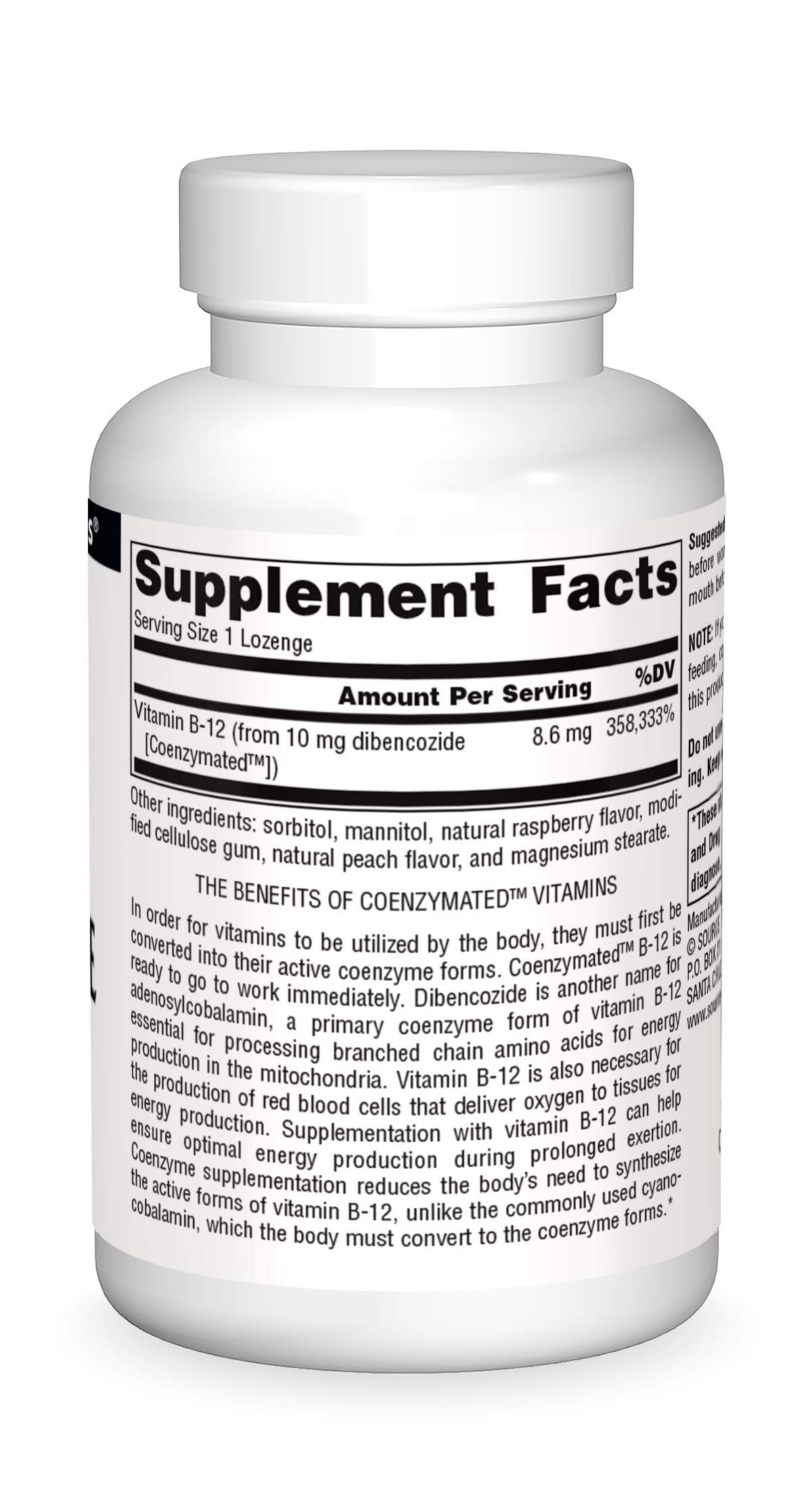 Embalaje Source Naturals Dibencozide 120 pastillas