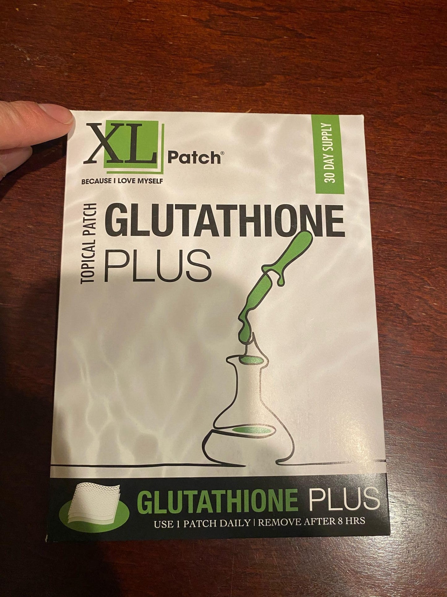 Embalaje del parche XLPATCH Glutathione Plus.
