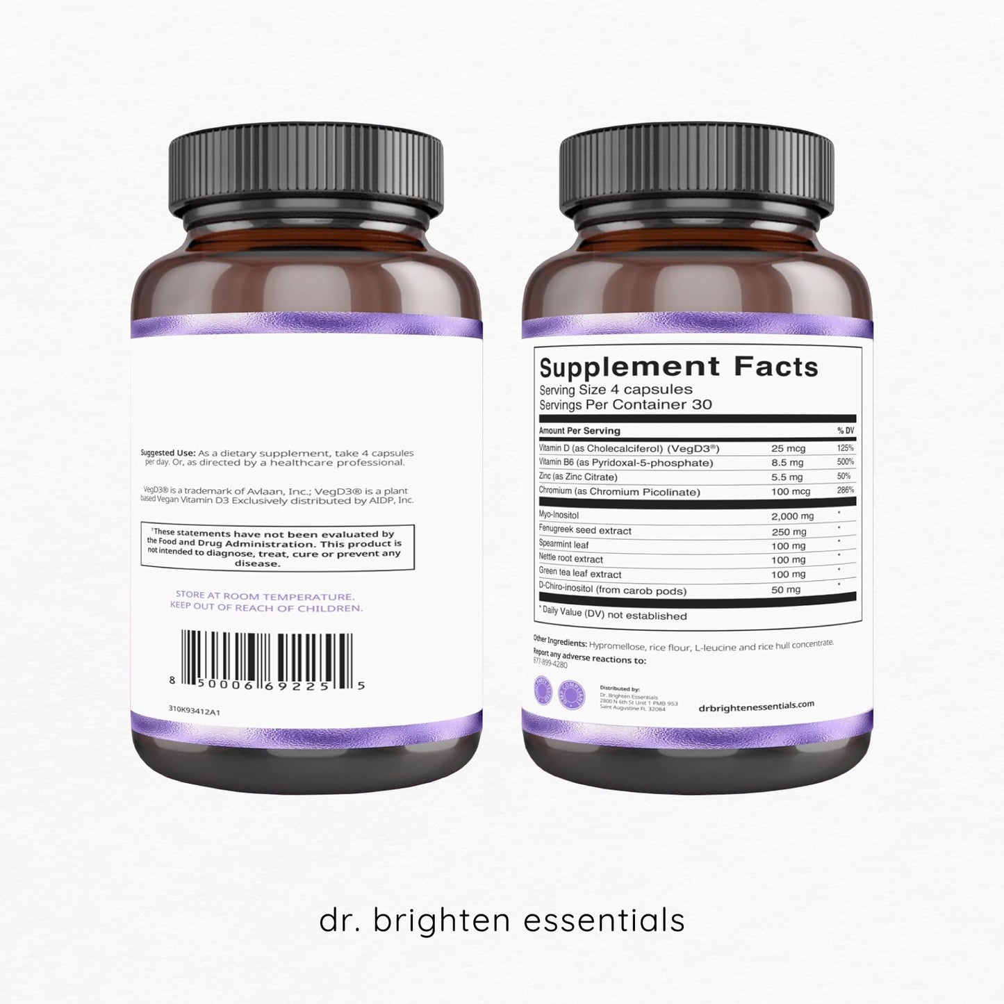 Empaque Dr Brighten Myoinositol Plus soporte para SOP y equilibrio hormonal