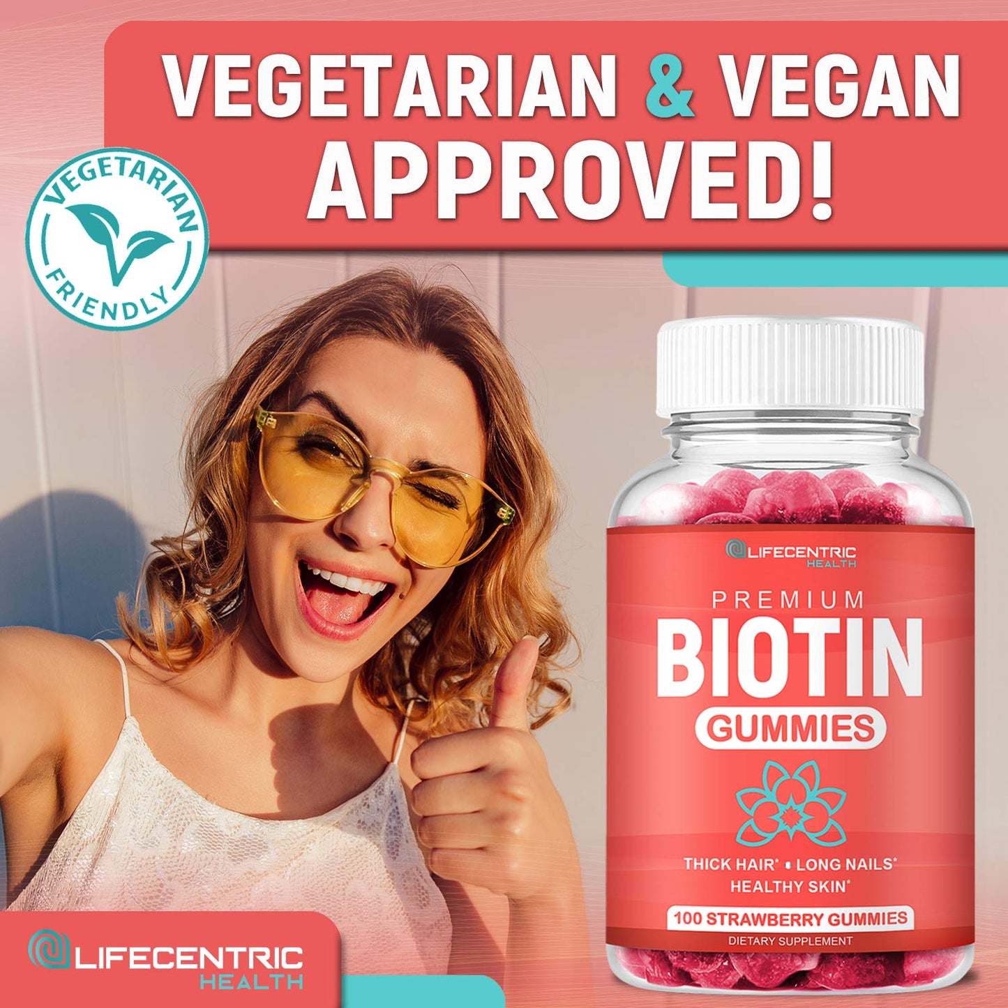 Empaque gomitas biotina 10000mcg para cabello piel uñas