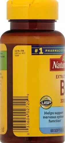 empaque nature made vitamina b-12 softgels 3000 mcg 180 cápsulas