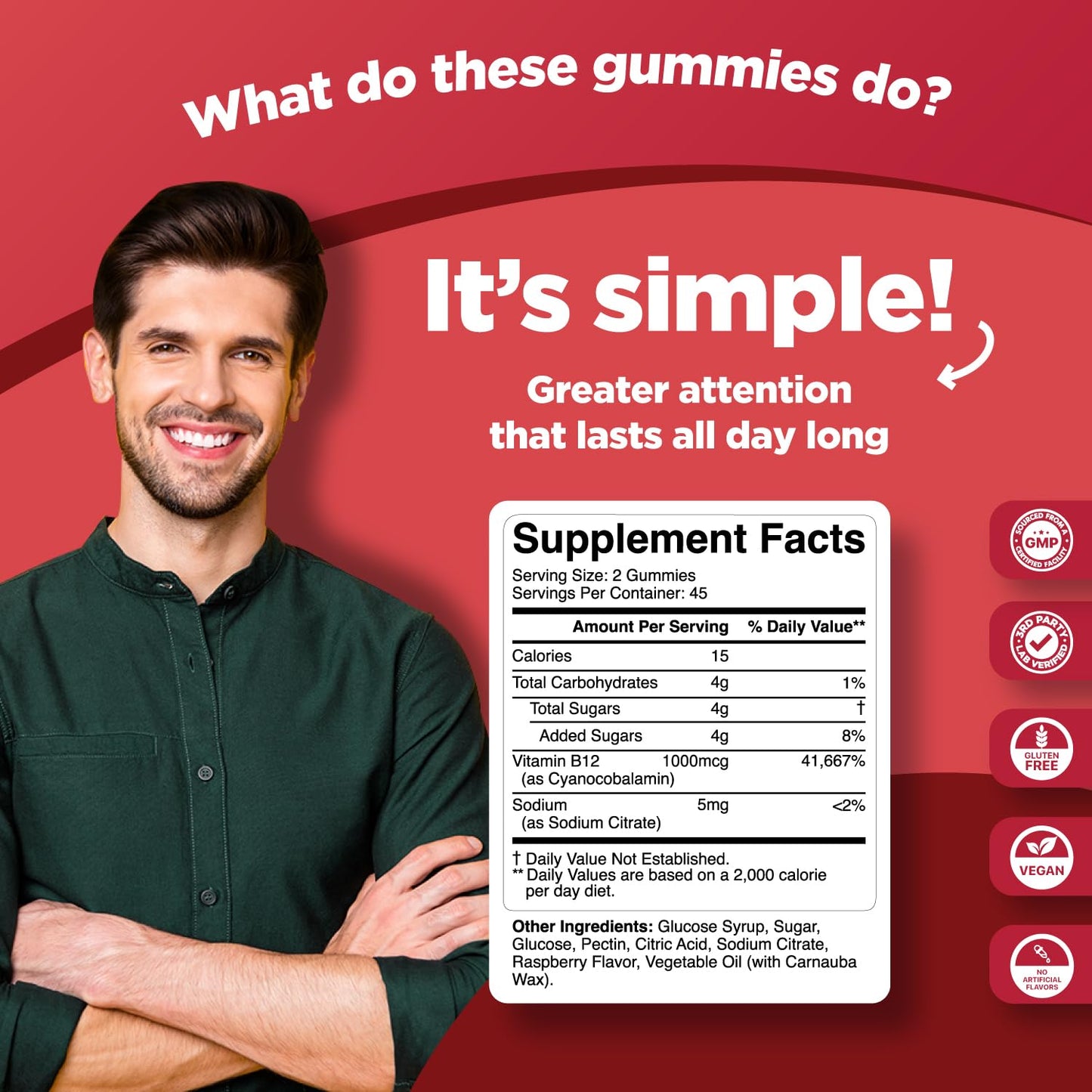 Empaque Phytoral gomitas vitamina B12 para adultos