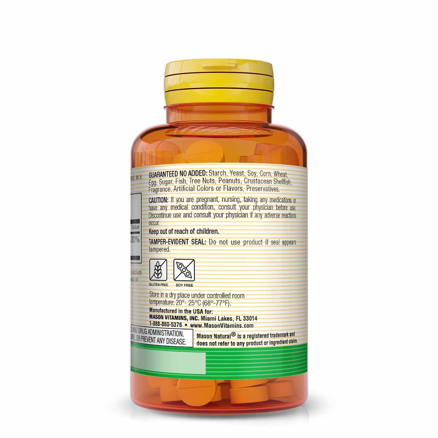 Empaque Mason Natural suplemento ácido fólico para mujeres